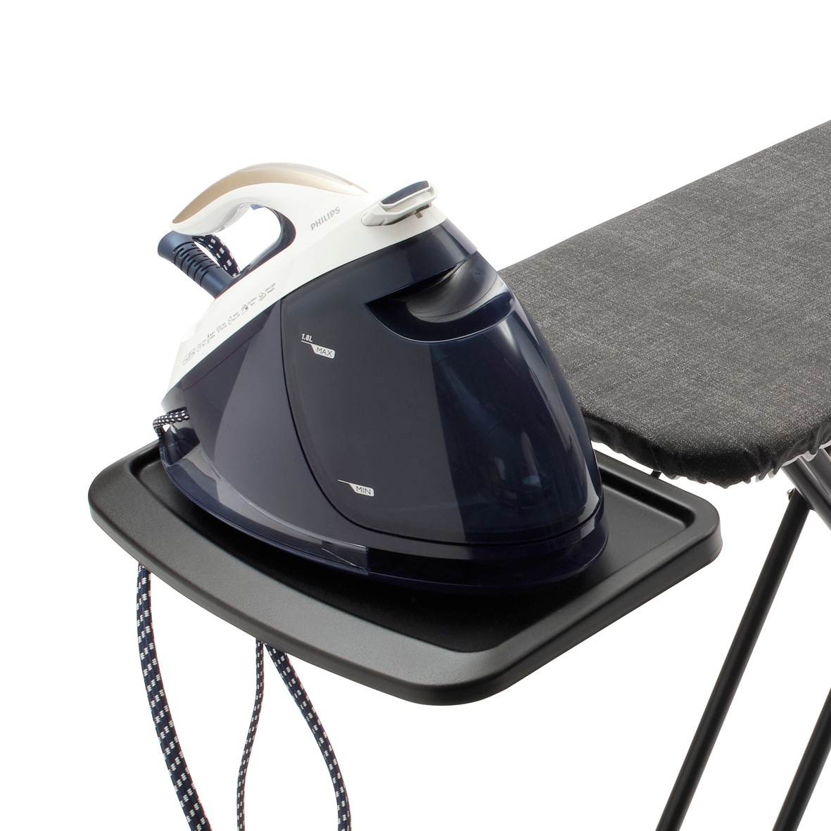 Brabantia Bügelbrett »Bügeltisch B, 124 x 38 cm, Dst-Ablage Solide«, Bügelfläche 124 cmx38 cm, Fairtrade-zertifiziert