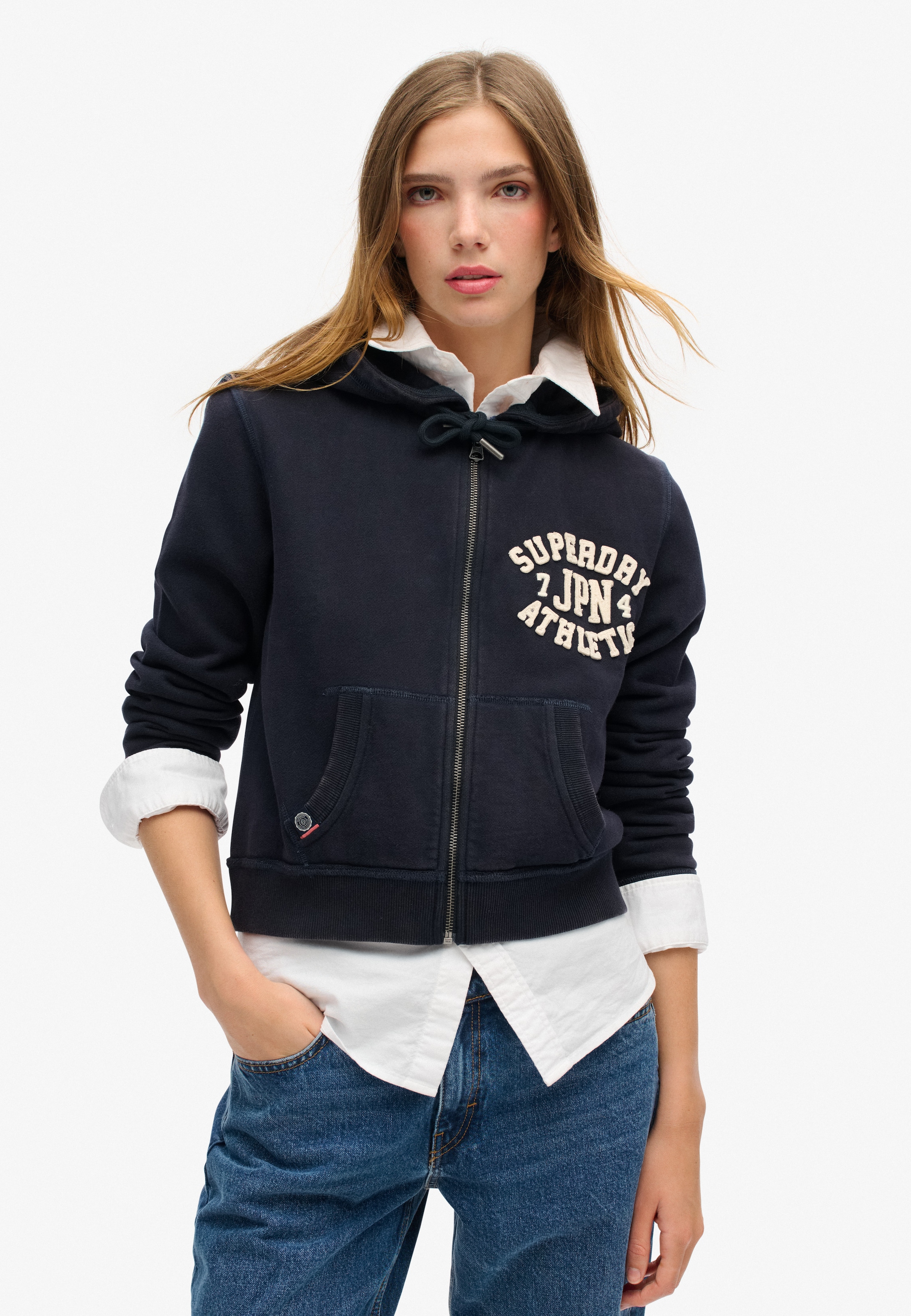 Superdry Kapuzensweatjacke "ATHLETIC RELAXED CROP ZIPHOOD" günstig online kaufen