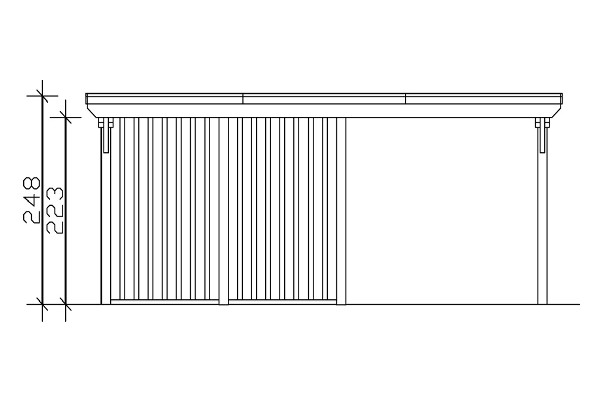 Skanholz Doppelcarport »Emsland«, Leimholz-Nordisches Fichtenholz, 550 cm, weiß