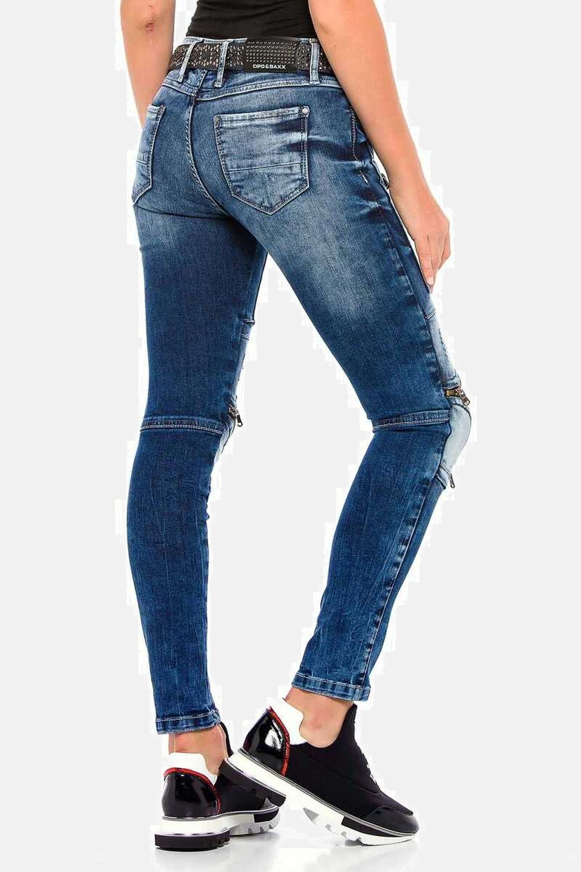 Cipo & Baxx 5-Pocket-Jeans »Jeans«, mit vielen Applikationen, WD377