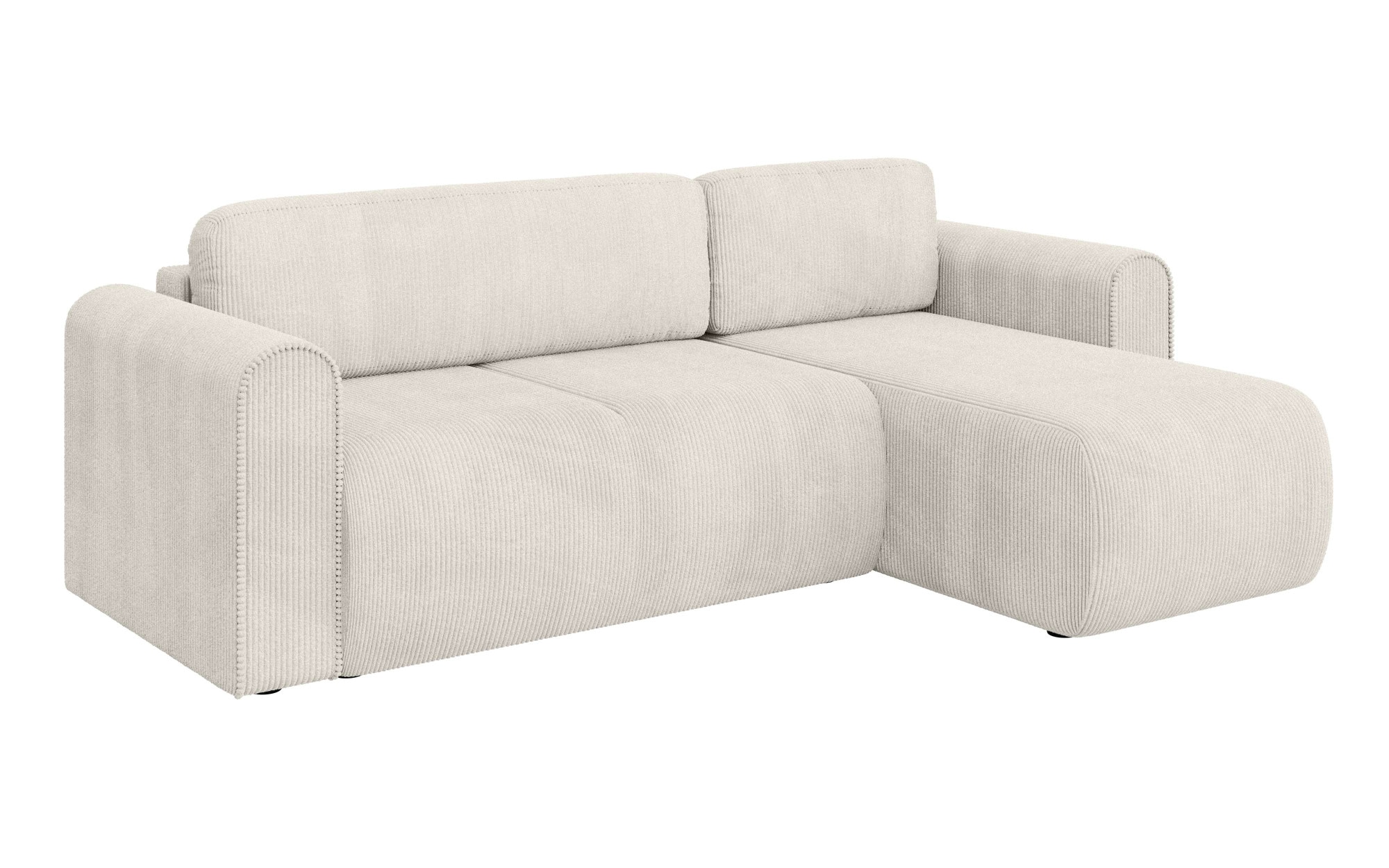 INOSIGN Ecksofa »Zacharia wahlweise Schlafsofa mit Bettkasten, B/T/H 250/166/86 cm«, L-Form mit Wellenunterfederung, Recamiere beidseitig montierbar