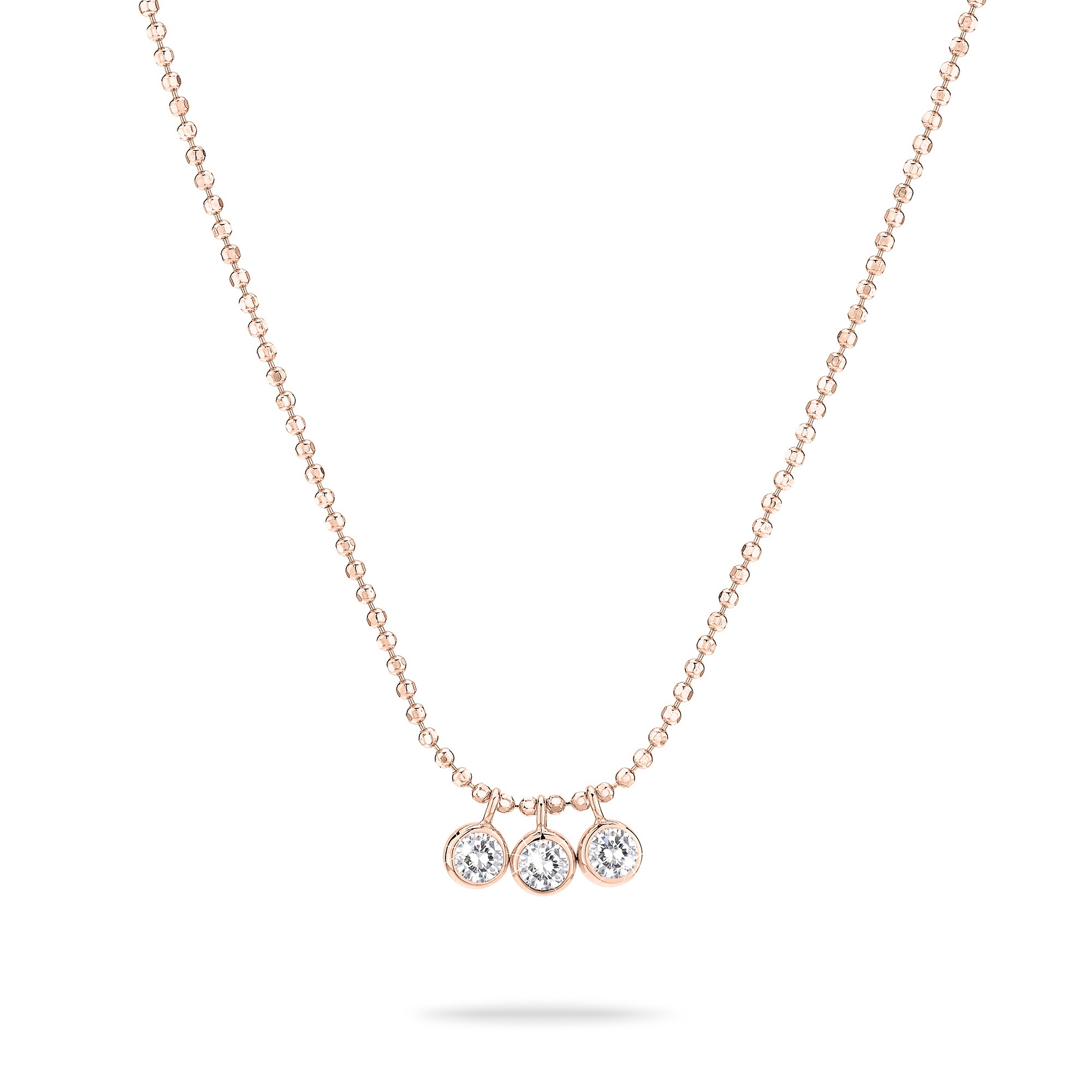 Kette mit Anhänger TAMARIS "Schmuck Geschenk Silber 925 Halskette Tiny Glimmer", rosa (roségoldfarben, kristallweiß), Halsketten, Damen, Silber 925 (Sterlingsilber), L: 45, mit Zirkonia (synth.)