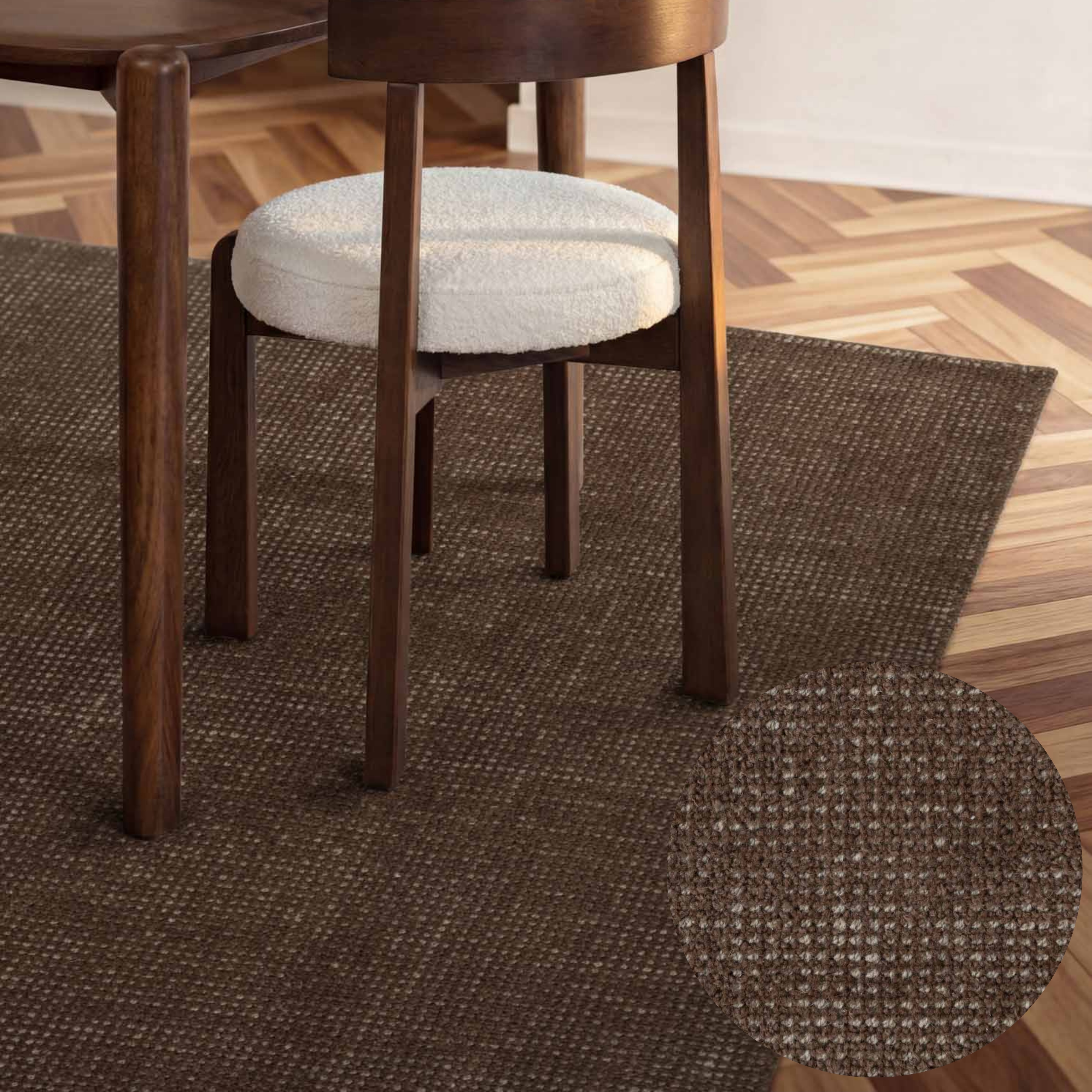 Ted Baker Wollteppich "Croom, auch in rund" rechteckig 10 mm Höhe Wolle, Natur, Handgewebt, Wohnzimmer, Schlafzimmer, Modern, Skandi