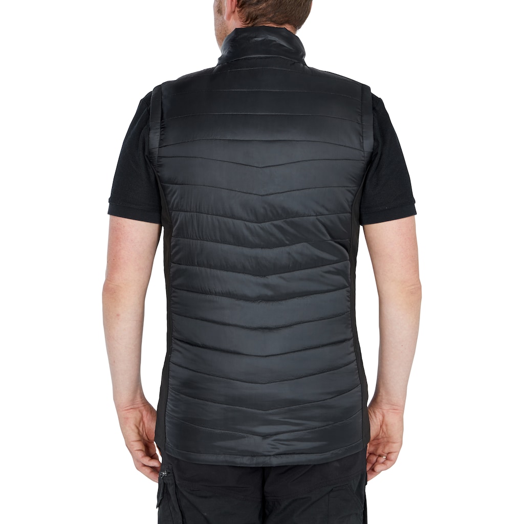 Northern Country Arbeitsweste (bequeme Passform durch elastische  Seiteneinsätze mit 3 Taschen) mit Kinnschutz verlängerter Rücken leicht und  angenehm wärmend