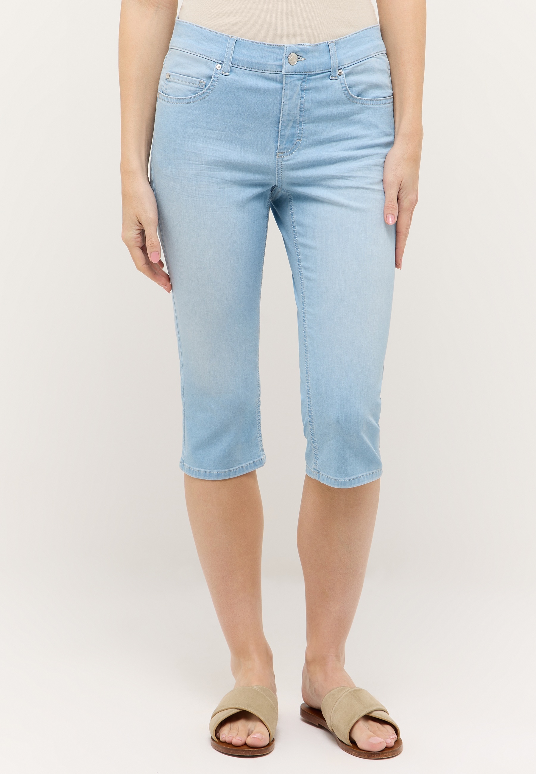 ANGELS 5-Pocket-Jeans "ANACAPRI" in Capri-Länge, Slim Fit mit Stretch