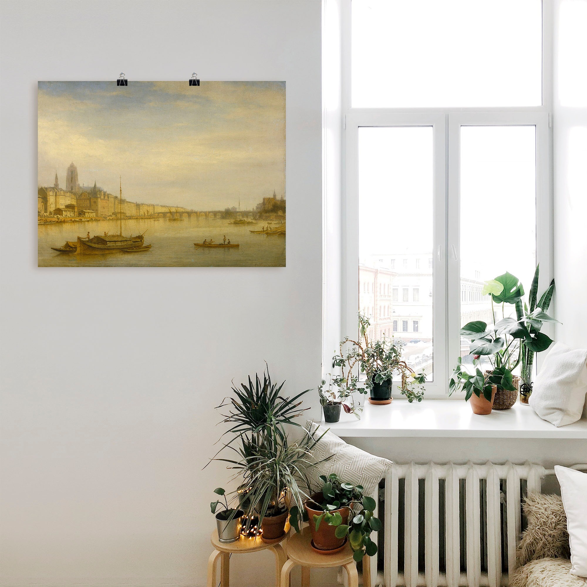 Artland Wandbild »Frankfurt am Main Ansicht von Westen aus«, Europa, (1 St.), als Leinwandbild, Wandaufkleber oder Poster in versch. Größen
