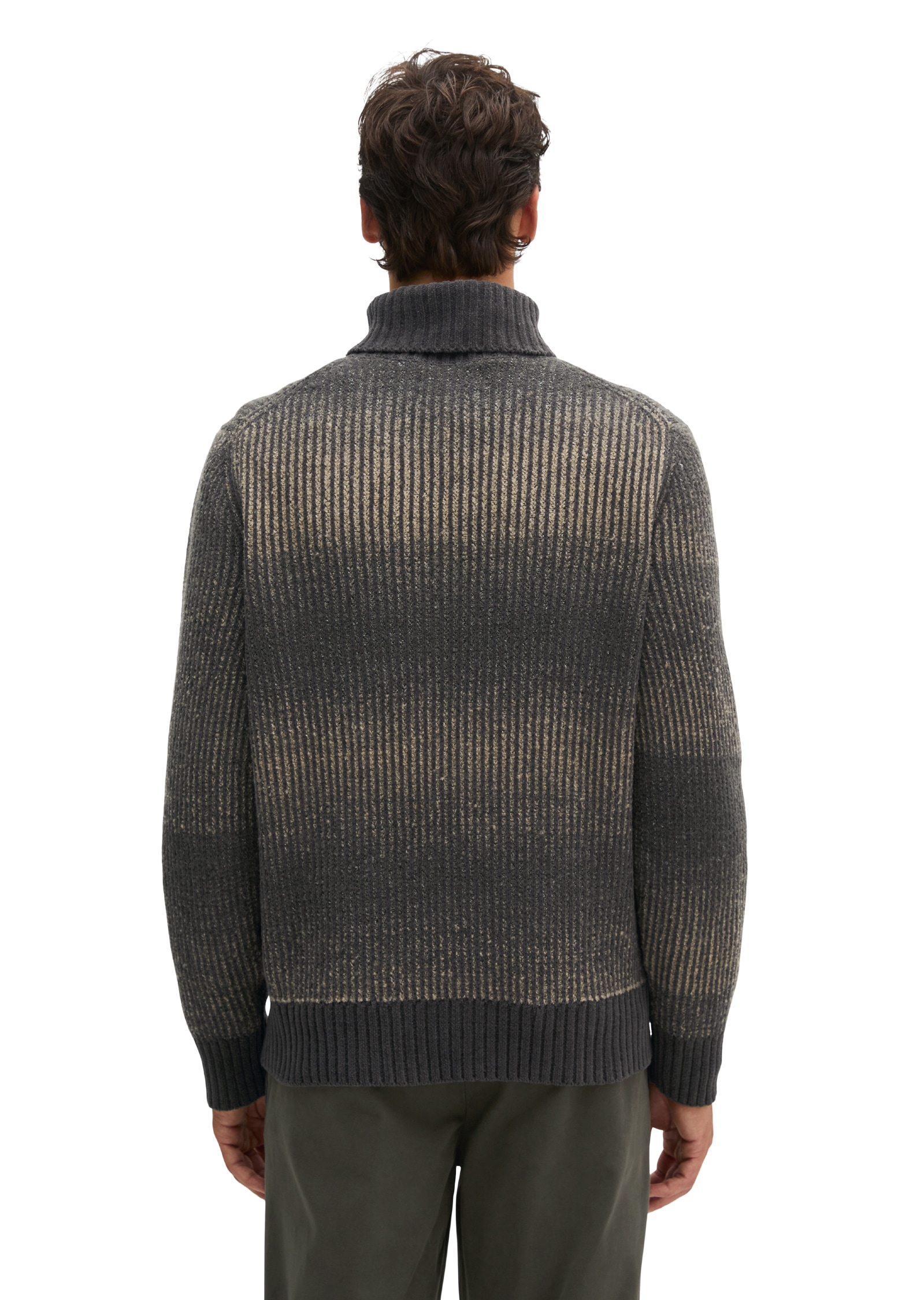 Marc O'Polo Rollkragenpullover regular aus weichem Bio-Baumwoll- Schurwoll-Mix