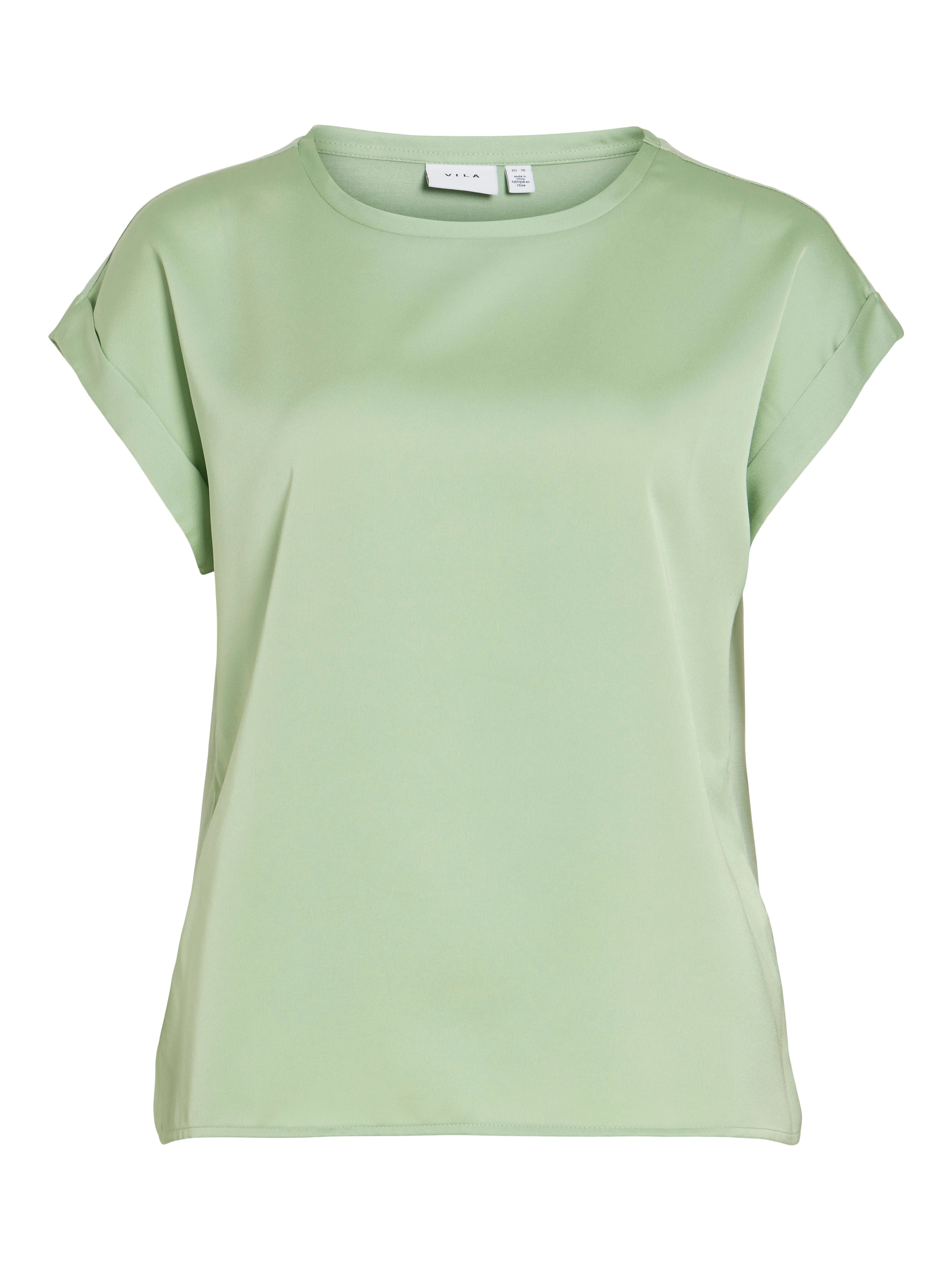 Vila "VIELLETTE S/S SATIN TOP - NOOS" Satin Optik günstig online kaufen