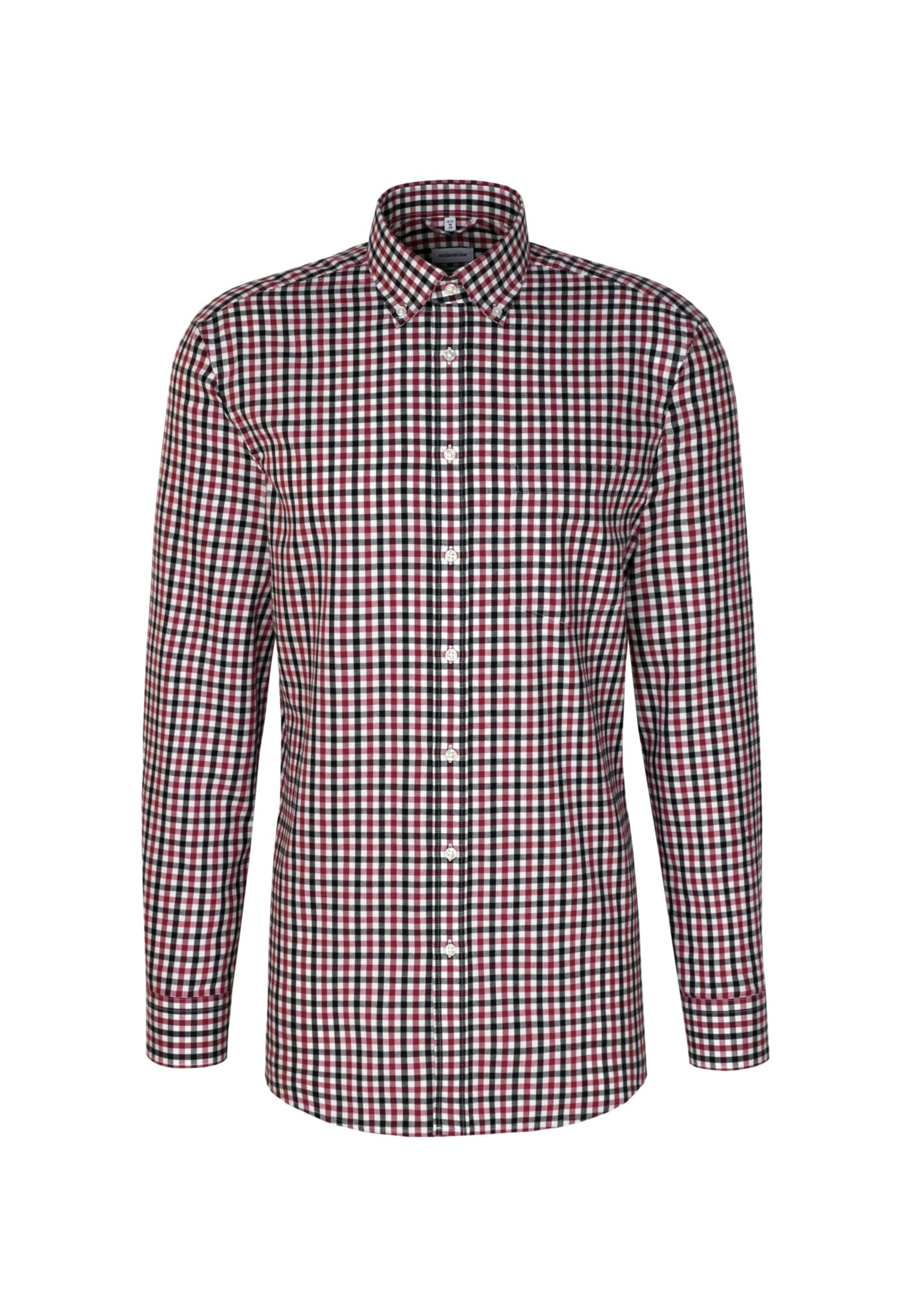seidensticker Flanellhemd »Comfort«, Comfort Langarm Button-Down-Kragen Karo