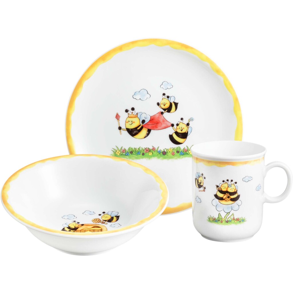 Seltmann Weiden Kindergeschirr-Set »Compact, Fleißige Bienchen«, (Set, 3 tlg.)