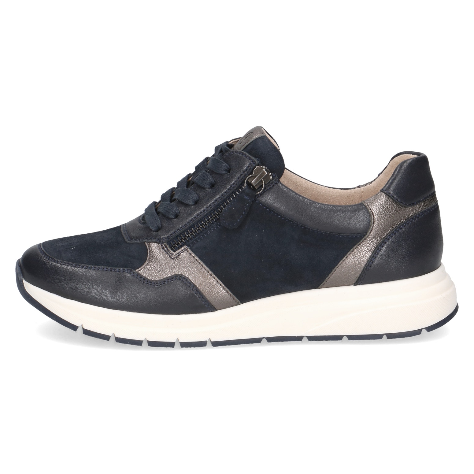 Caprice Keilsneaker, Freizeitschuh, Halbschuh, Schürer mit Besatz in Metallicoptik