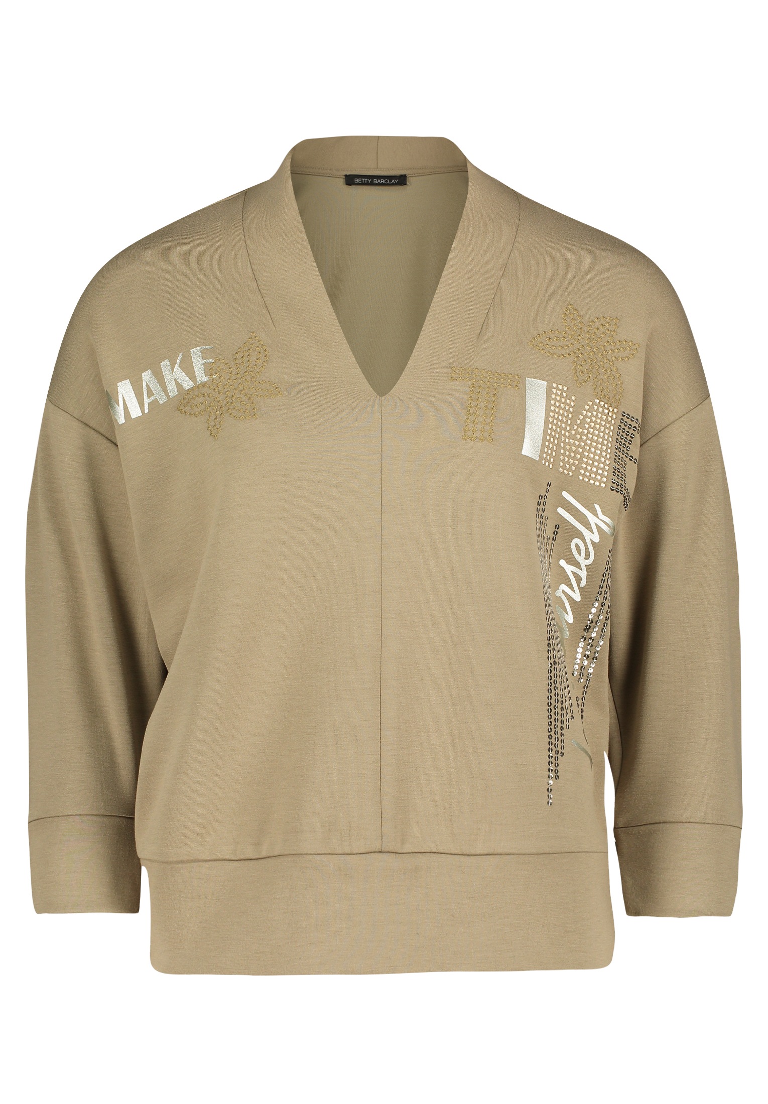 Betty Barclay Sweatshirt »Betty Barclay Sweatshirt mit V-Ausschnitt«, Stickerei