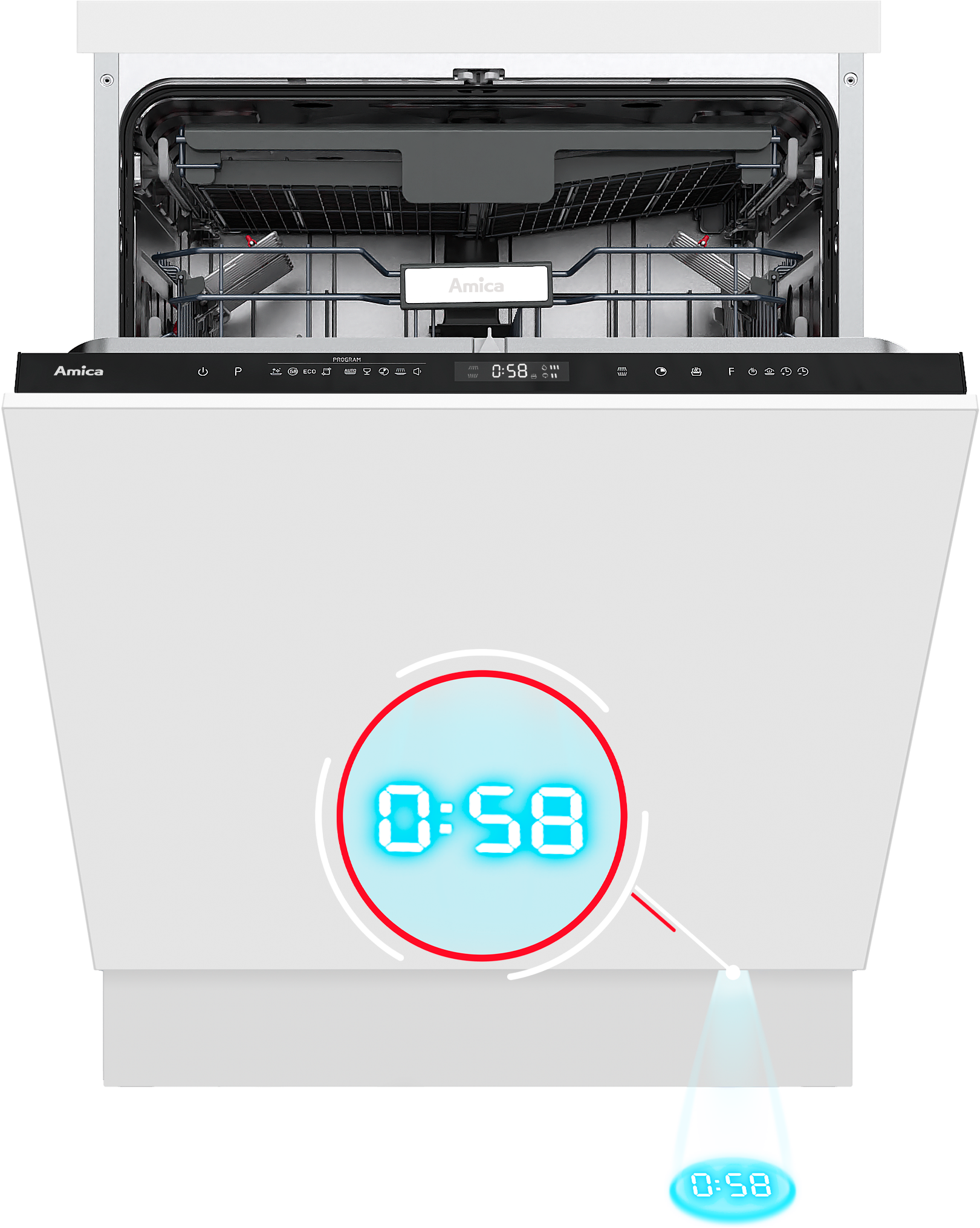 Amica vollintegrierbarer Geschirrspüler "EGSPV 596 400" 9 l 16 Maßgedecke O günstig online kaufen