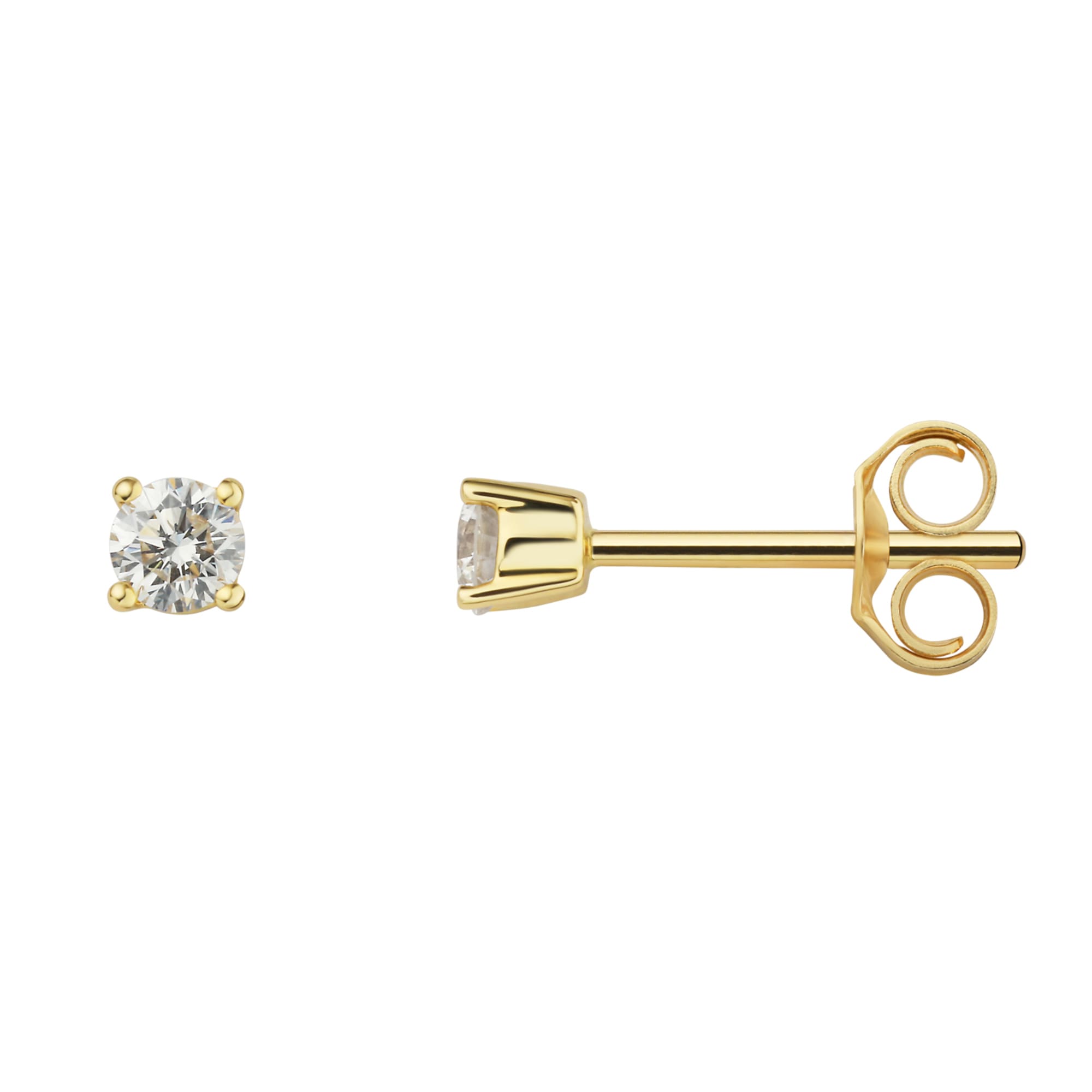 ONE ELEMENT Paar Ohrstecker »0.20 ct Diamant Brillant Ohrringe Ohrstecker aus 750 Gelbgold«, Damen Gold Schmuck