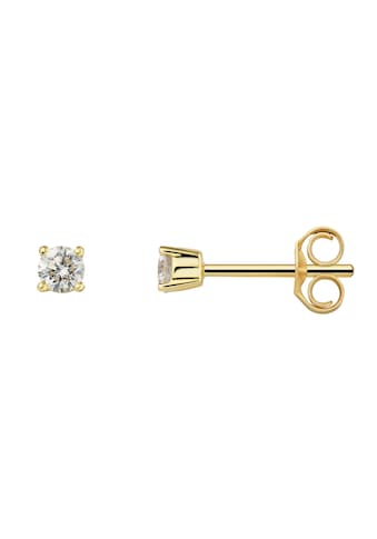 Paar Ohrstecker »0.20 ct Diamant Brillant Ohrringe Ohrstecker aus 750 Gelbgold«