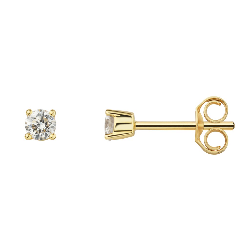 ONE ELEMENT Paar Ohrstecker »0.20 ct Diamant Brillant Ohrringe Ohrstecker aus 585 Gelbgold«