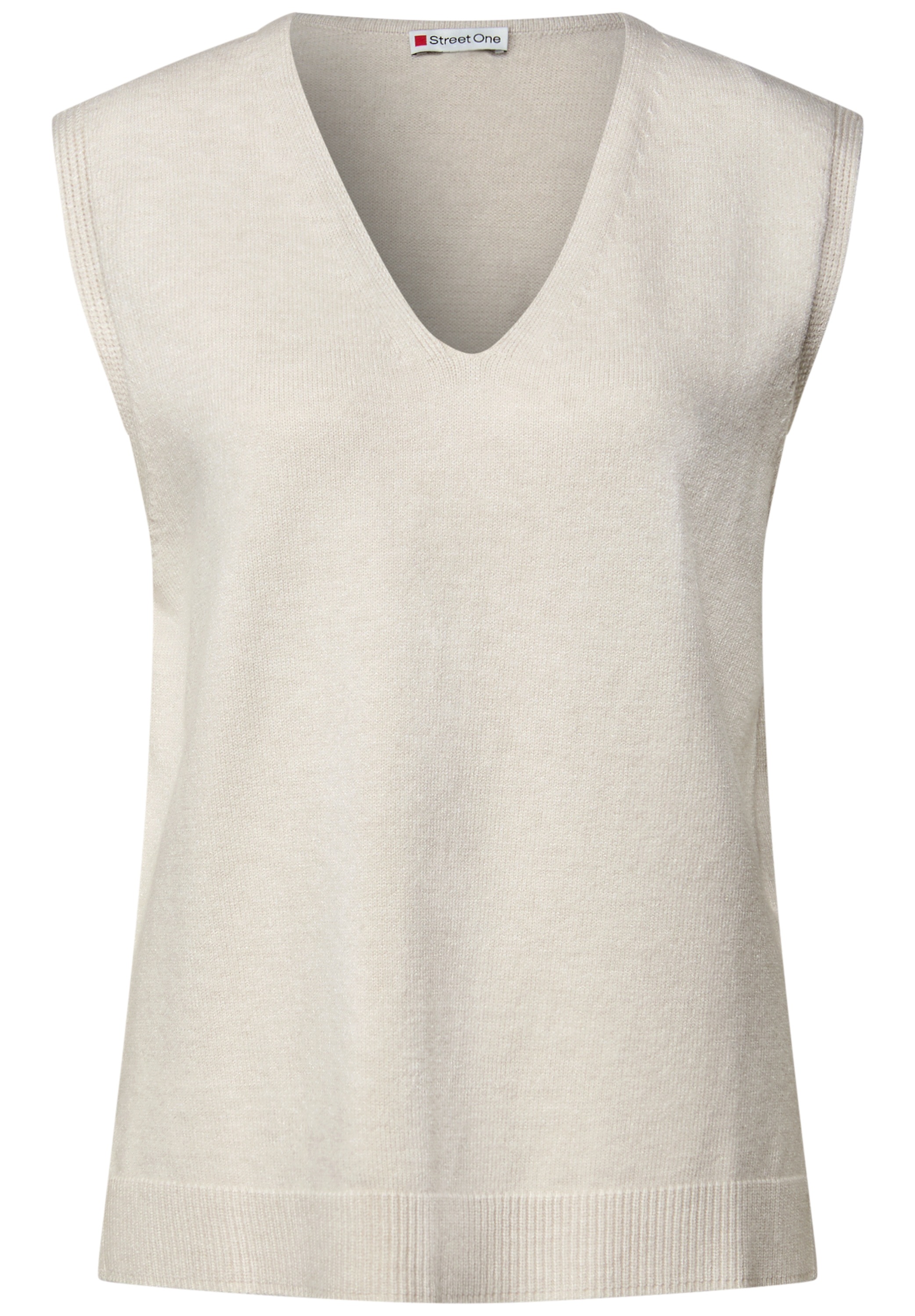 STREET ONE Kurzarmpullover aus softem Materialmix