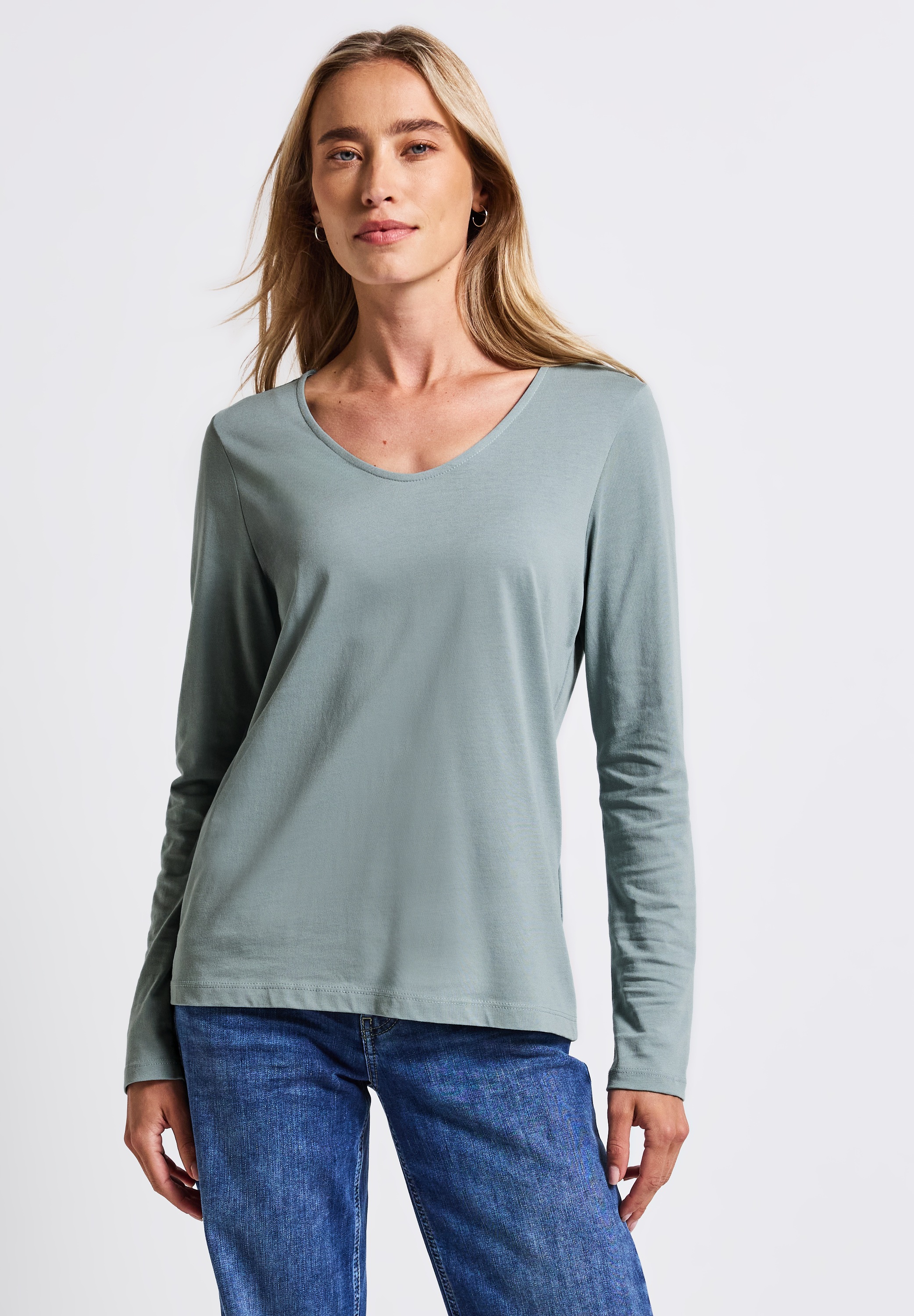 STREET ONE Langarmshirt, im soften Baumwoll-Mix günstig online kaufen