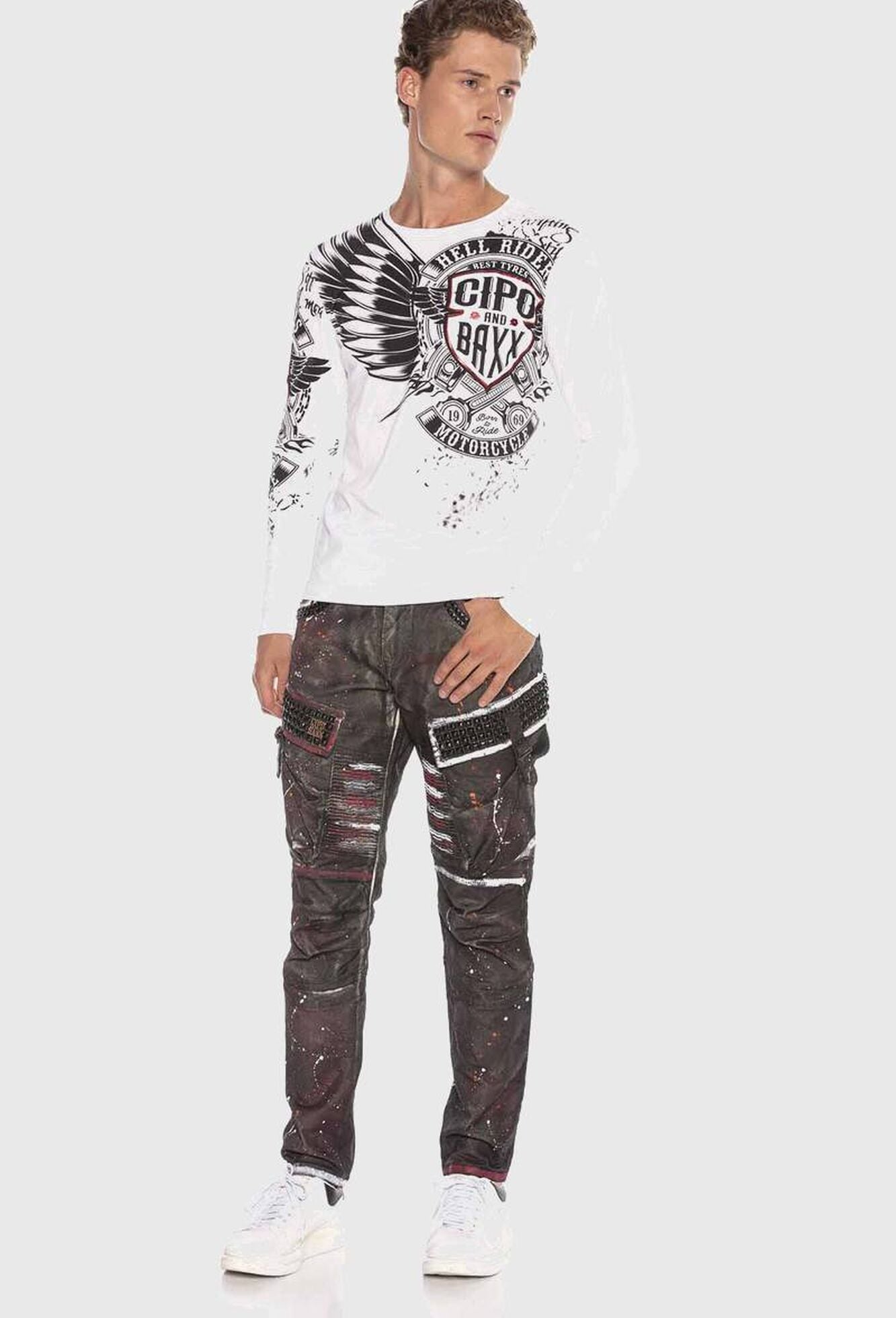 Cipo & Baxx 5-Pocket-Jeans »Cipo & Baxx Jeans« mit coolem Print