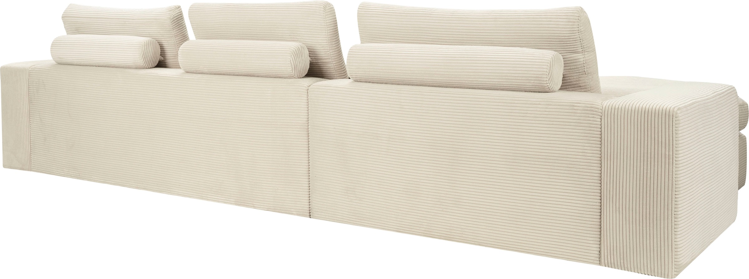 Alina Corner Sofa with Right Chaise Longue Sandy Cord Beige 3