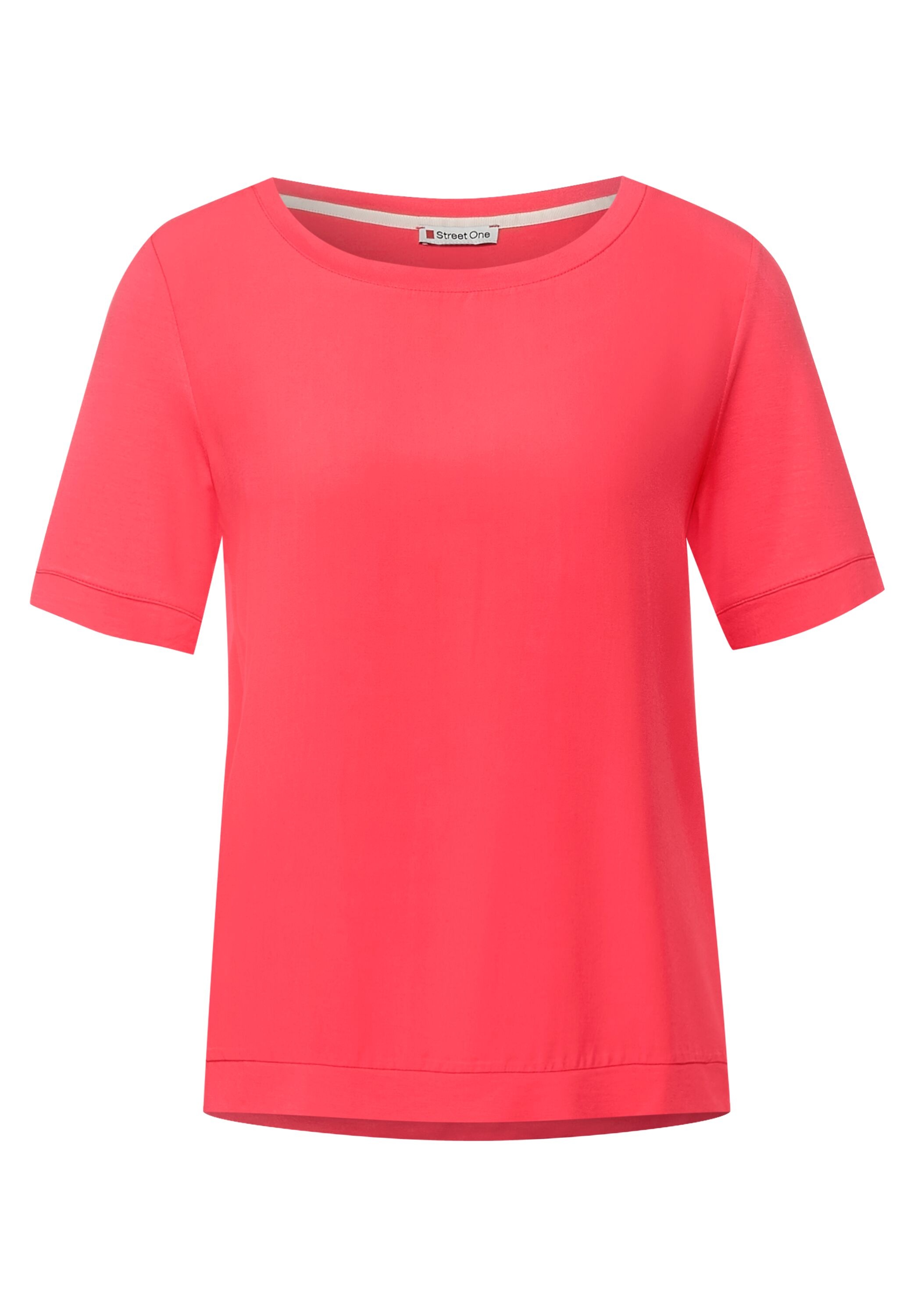 STREET ONE T-Shirt, mit Materialmix