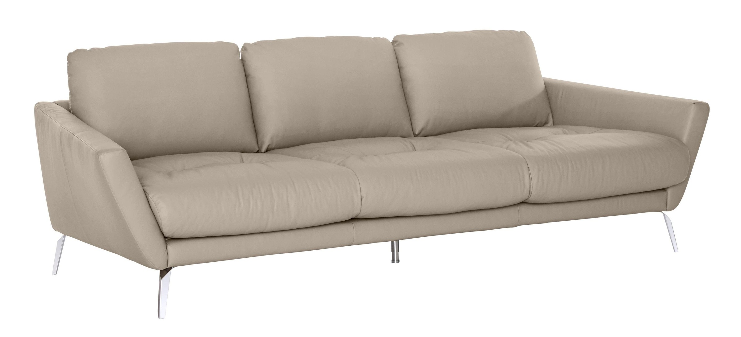 W.SCHILLIG Big-Sofa »softy«, mit dekorativer Heftung im Sitz, Füße Chrom glänzend