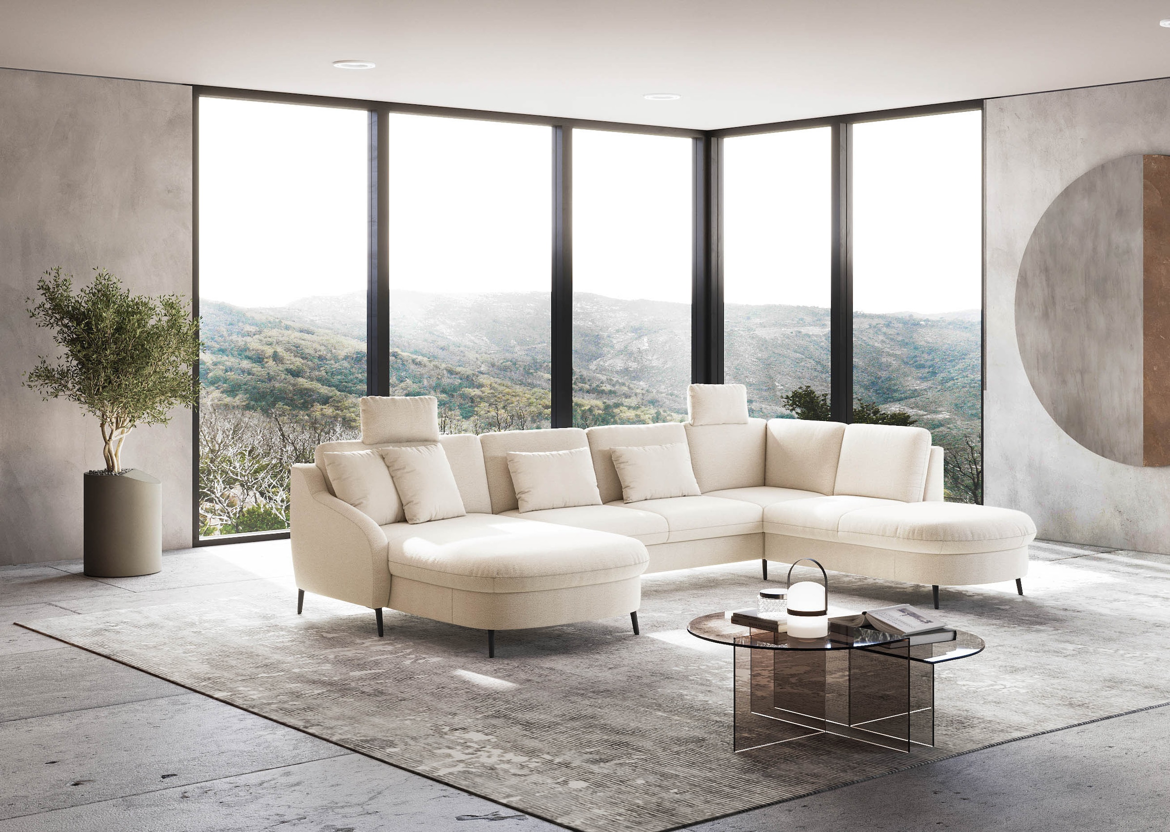 sit&more Wohnlandschaft »Soul U-Form«, wahlweise mit Bettfunktion und Bettkasten oder Schubkasten