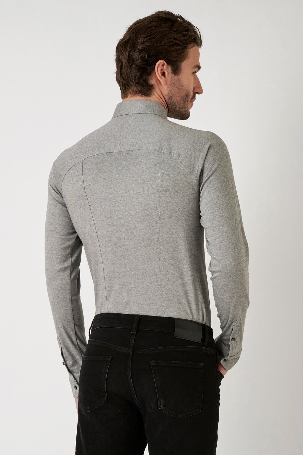 DESOTO Langarmhemd "Jerseyhemd Casual Kent" günstig online kaufen