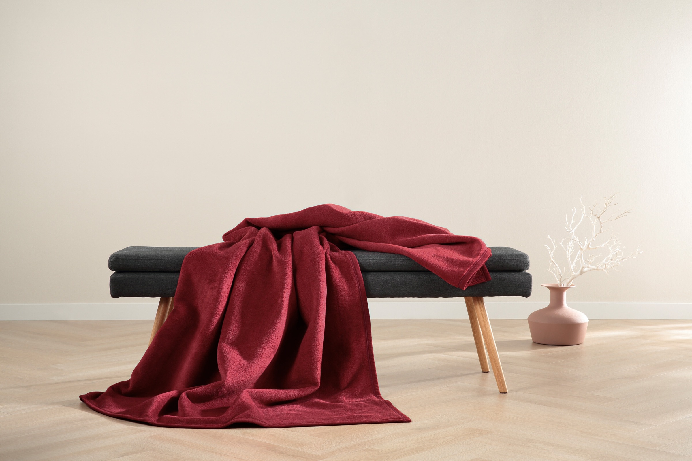 Biederlack Wohndecke "Unicolour" in vielen Farben