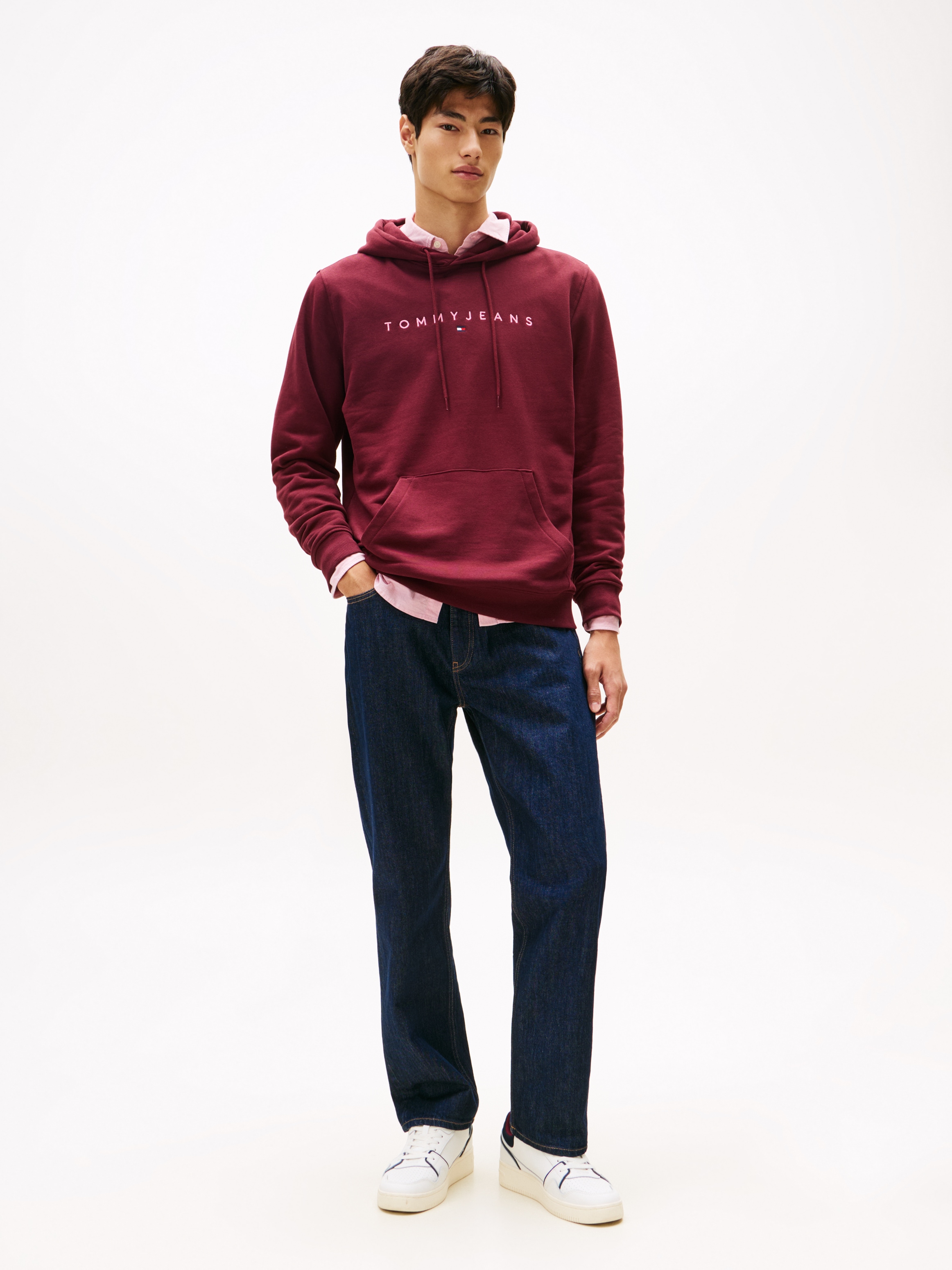 Tommy Jeans Hoodie »TJM REG LINEAR LOGO HOODIE EXT«, mit Logo-Stickerei