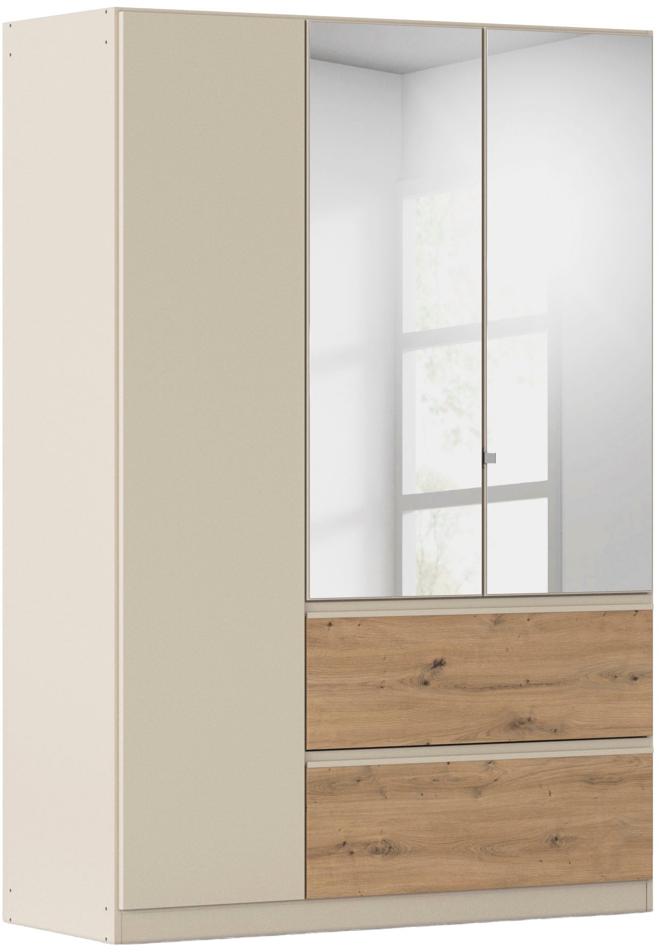 rauch Drehtürenschrank "Kleiderschrank Schrank Garderobe COSTA in den Breiten 91/136/181 cm" in 3 Ausstattungen BASIC/CLASSIC/PREMIUM, mit Spiegel, grifflose Front und Push-to-Open Funktion MADE IN GERMANY