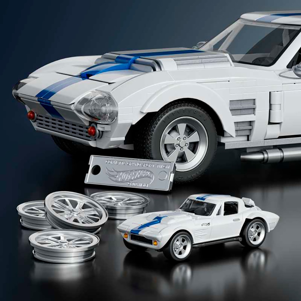Mattel® Modellbausatz »Mattel Brick Shop Hot Wheels, ELITE SERIES CORVETTE« 918 Stk. tlg. 1:16