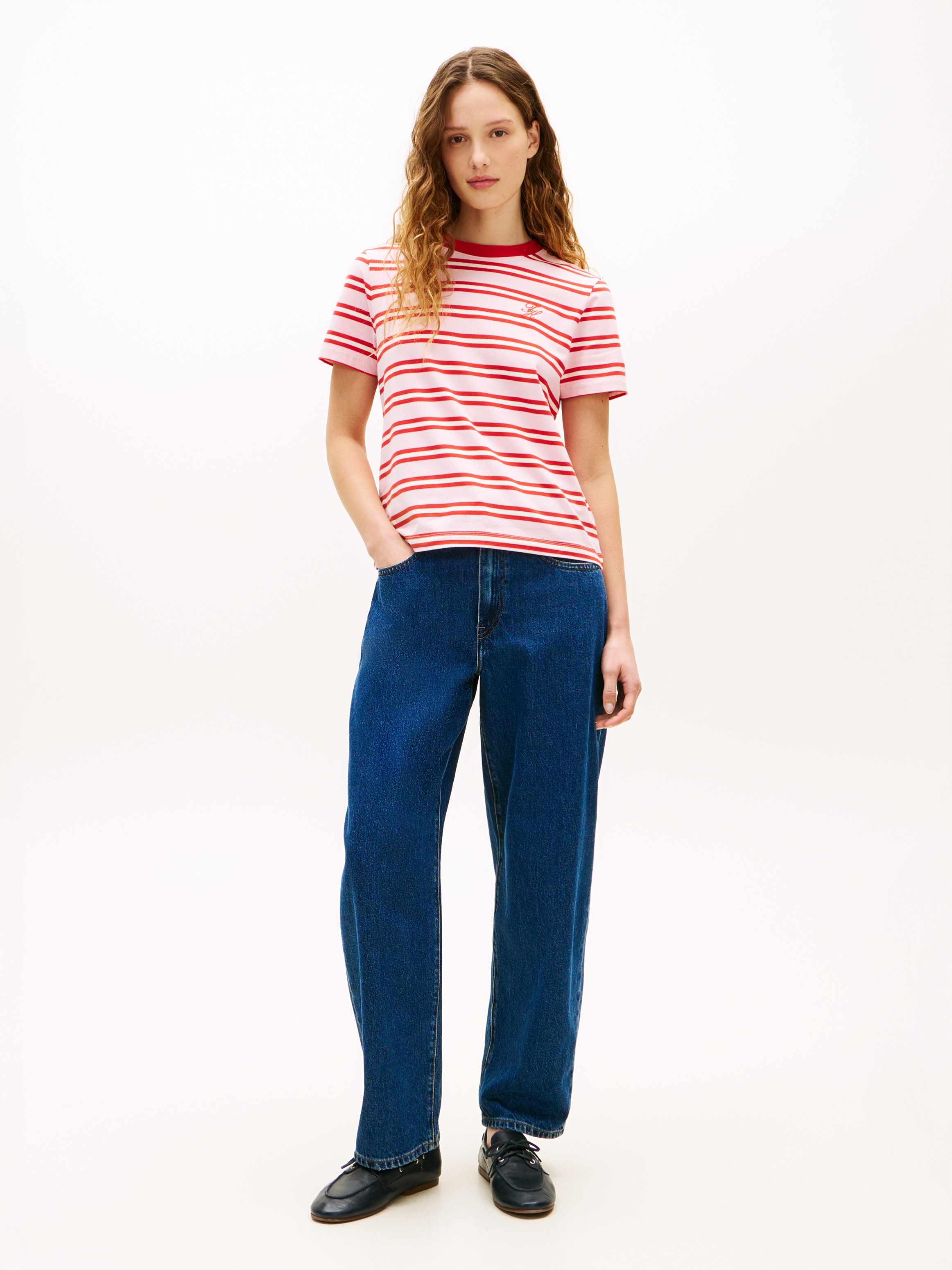 Thumbnail - Tommy Hilfiger Kurzarmshirt "TH SCRIPT REG C-NK SS TEE"