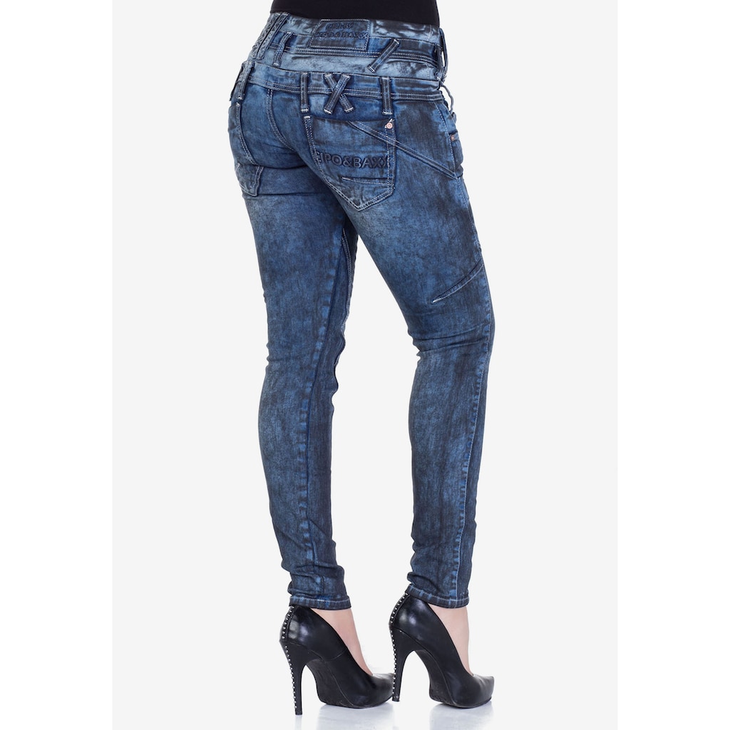 Cipo & Baxx Slim-fit-Jeans, mit Dreifachbund