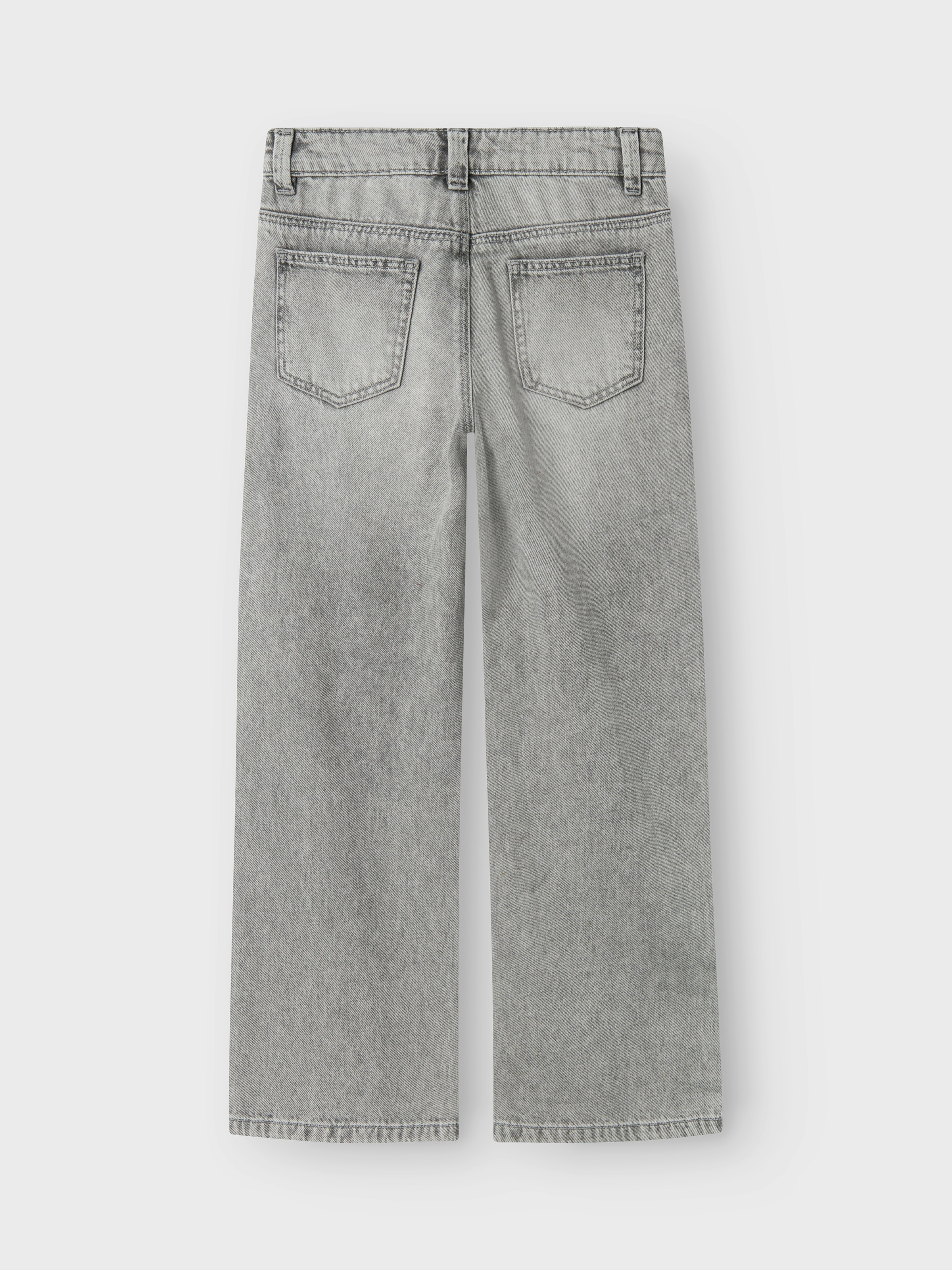 Name It Weite Jeans »NKFROSE für Mädchen mit weitem Bein und klassischem Sitz«, normal, Denim, Abriebeffekte, Reißverschluss