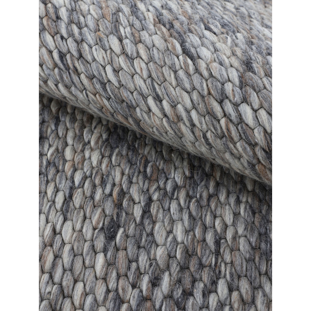 carpetfine Läufer »Sina«, rechteckig, Handweb Teppich, reine Wolle, meliert, handgewebt, weich & kuschelig