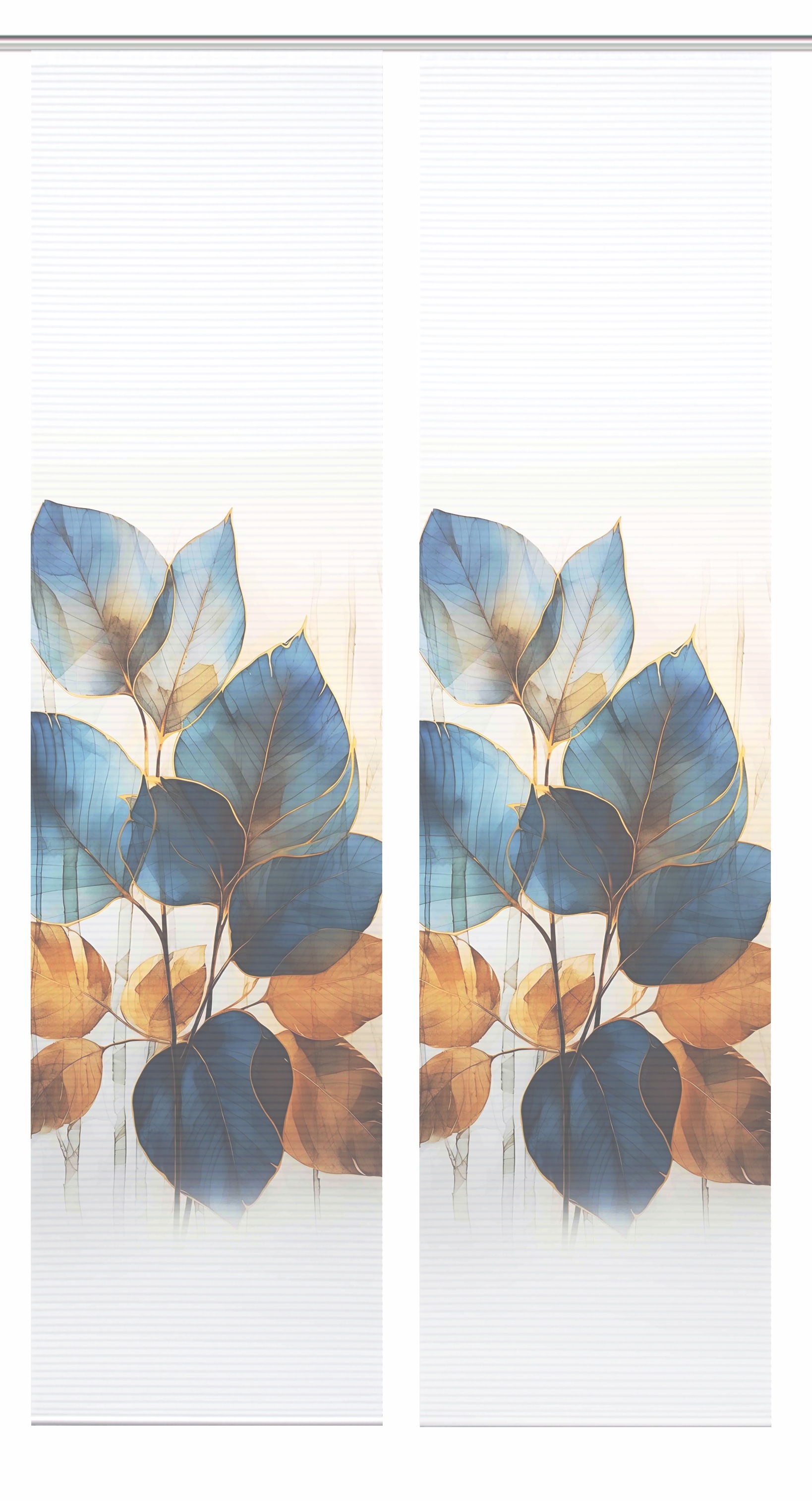 Thumbnail - HOME in green Schiebegardine "THALIN" Paneelwagen 2 Stk. tlg. Bambusoptik, SET, recycelt, Digitaldruck