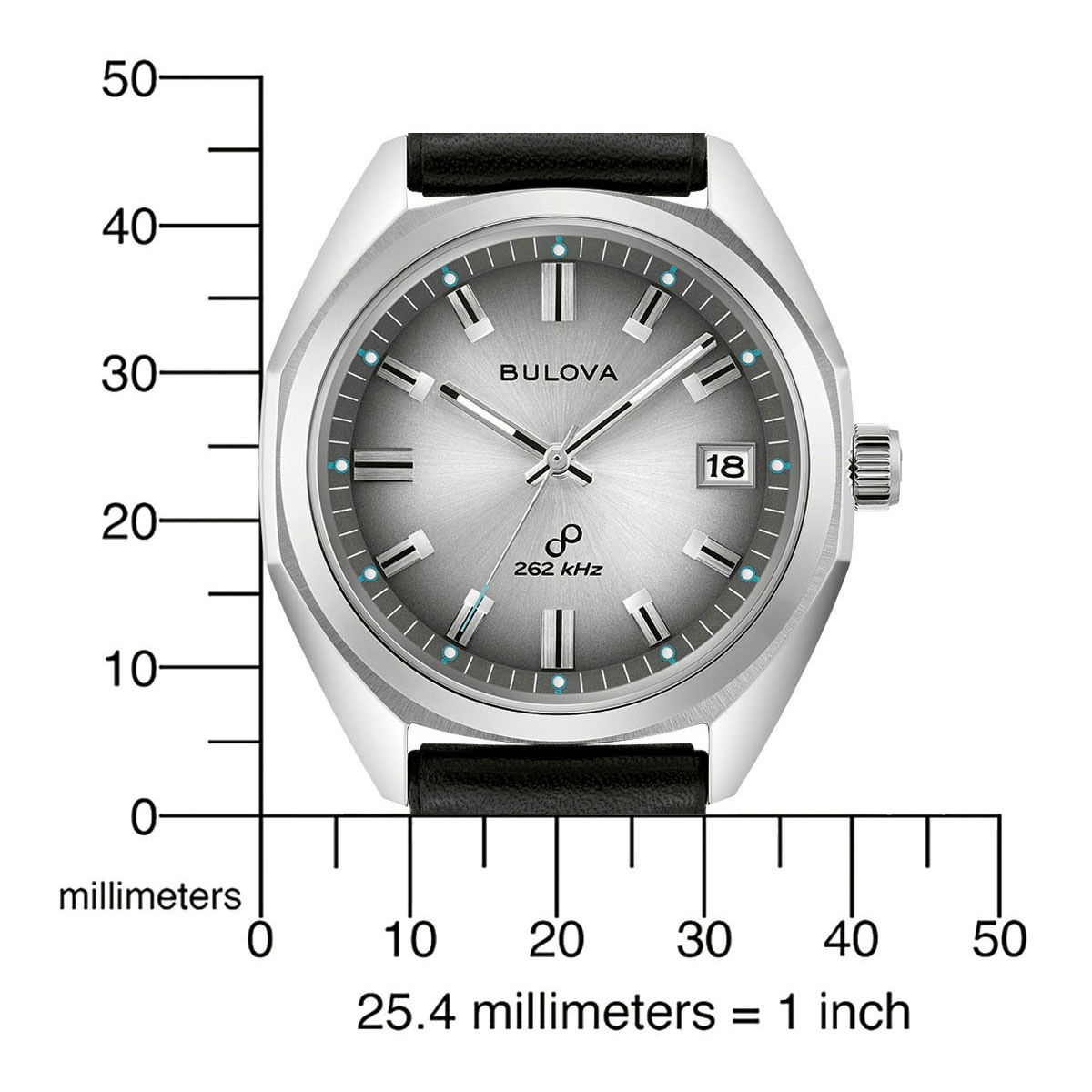 Bulova Quarzuhr »Jet Star«, Armbanduhr, Herrenuhr, Damenuhr, Lederarmband, Saphirglas