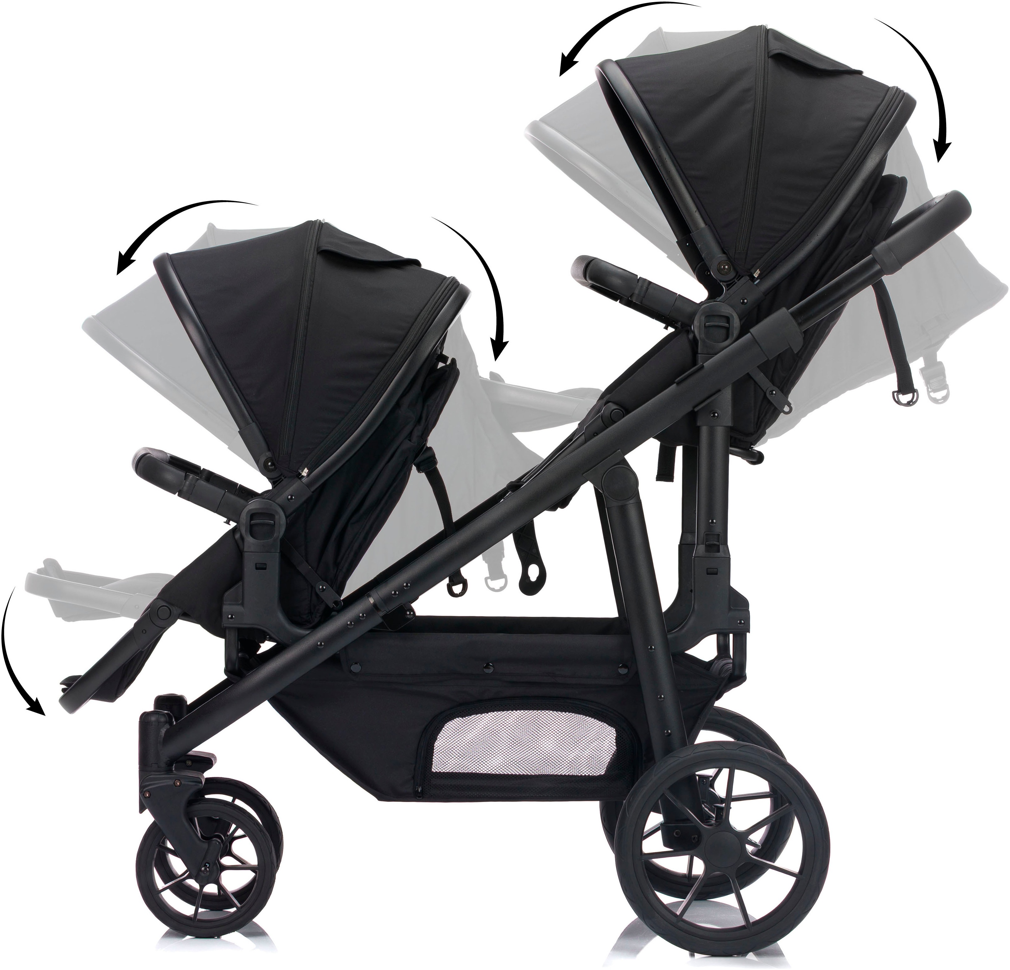 Thumbnail - Fillikid Zwillings-Kombikinderwagen "Fill Two in One" 22 kg