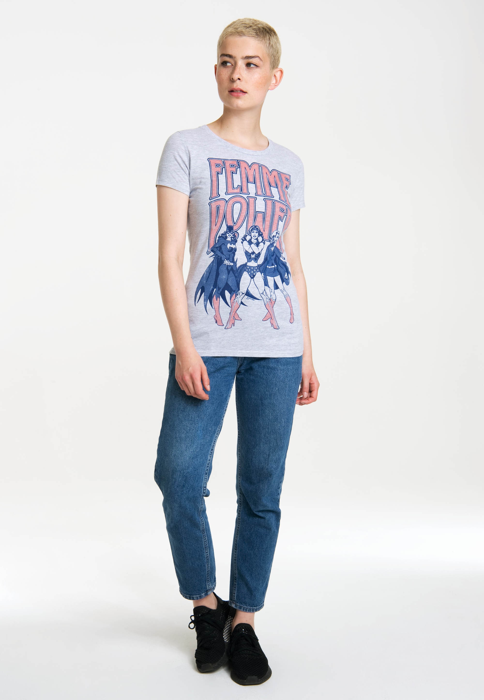 LOGOSHIRT T-Shirt »Wonder Woman« mit coolem Retro-Print