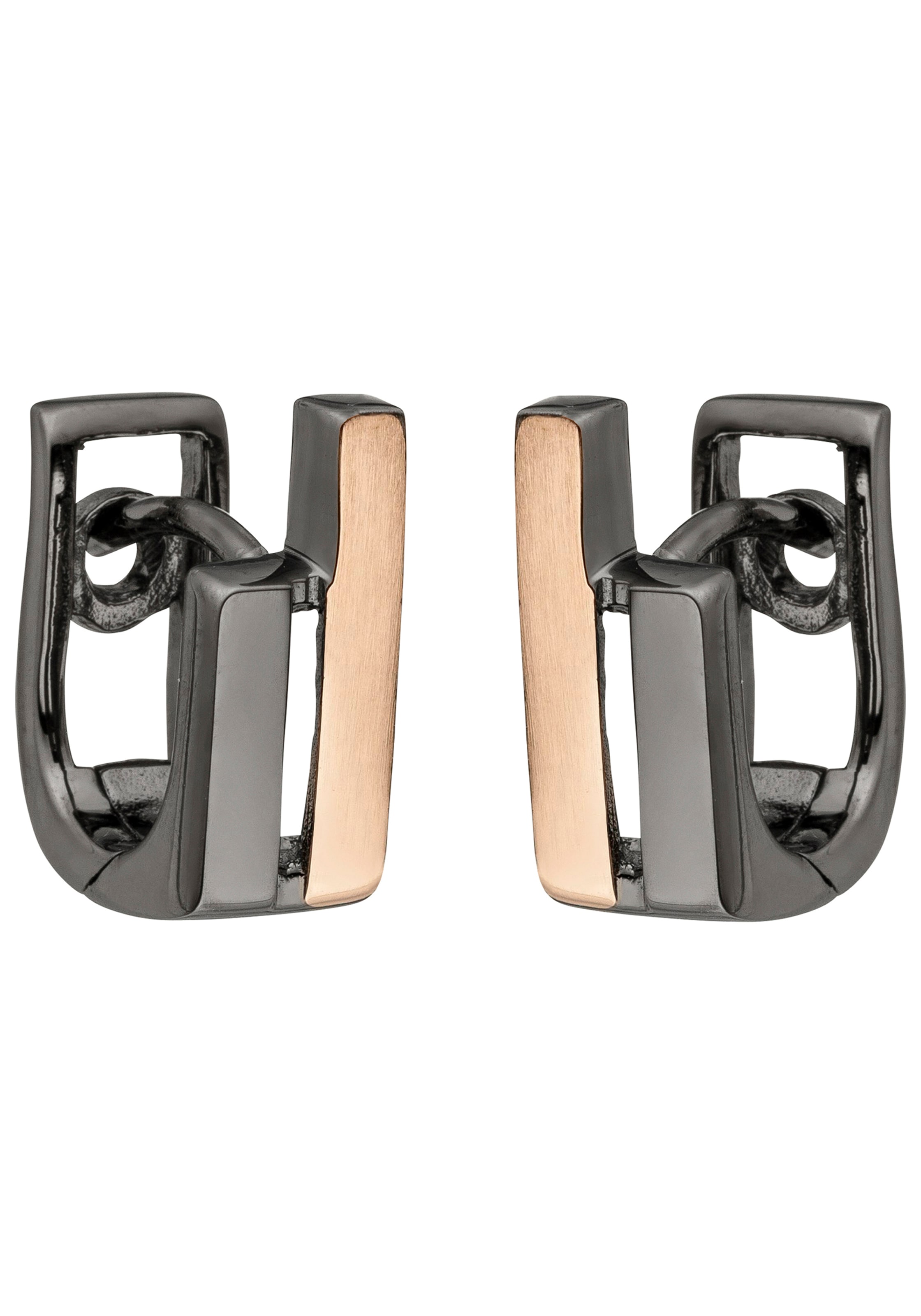 JOBO Paar Creolen 925 Silber bicolor vergoldet