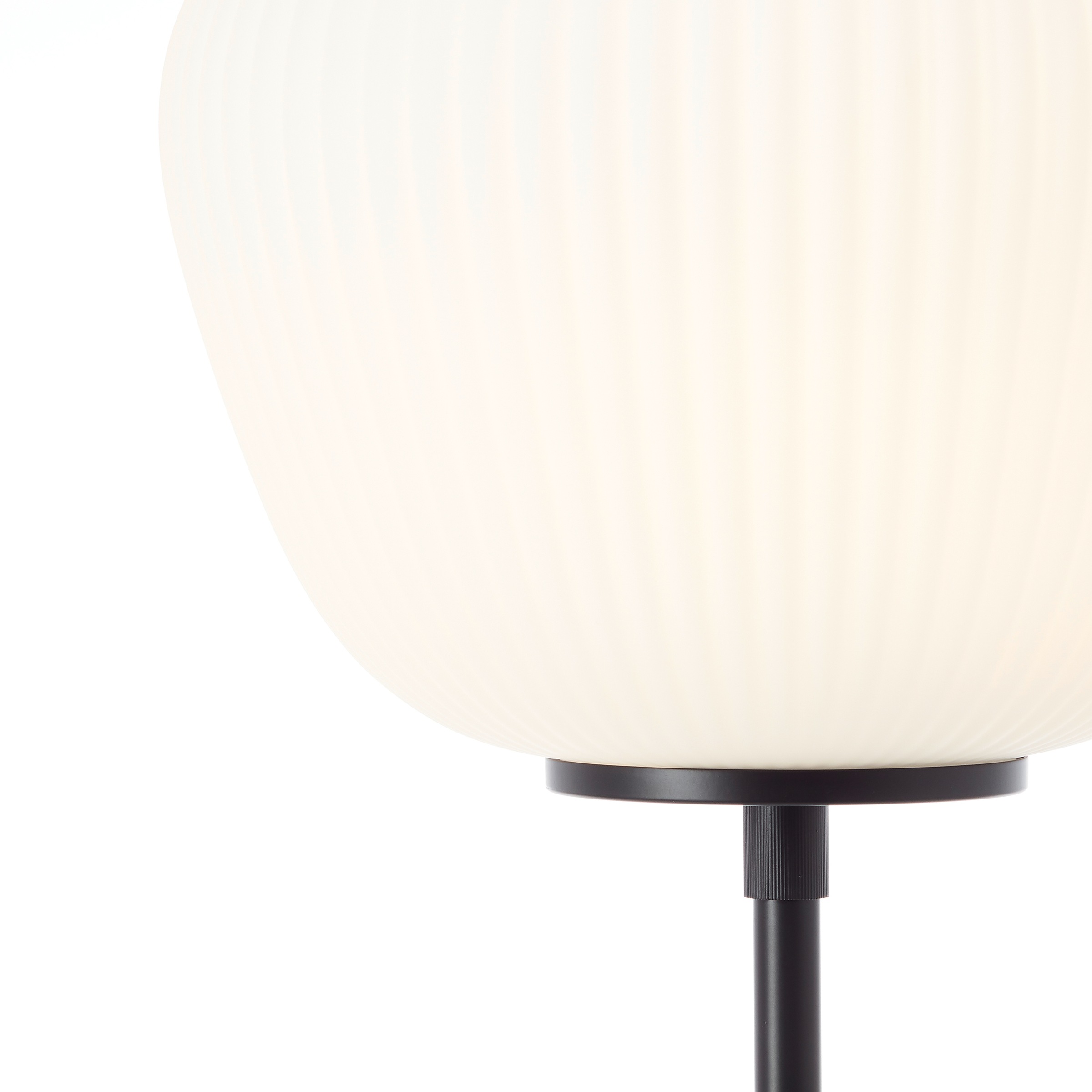 Brilliant Stehlampe »Kaizen«, 1 flammig, Leuchtmittel E27 | ohne Leuchtmittel, 140 x 35 cm, E27, Riffelglas/Metall, weiß/schwarz