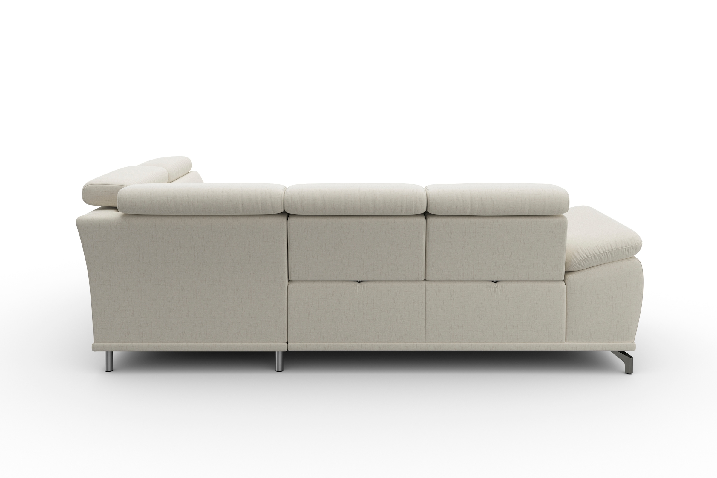 sit&more Ecksofa »Cabrio L-Form, B: 274 cm, mit Sitztiefen-, Arm- & Kopfteilverstellung« 3 Nierenkissen, Federkern, optional Bettfunktion und Stauraum