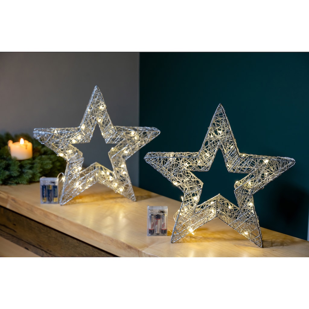 Star-Max LED Stern »Weihnachtsstern, Weihnachtsdeko«, 60 flammig-flammig