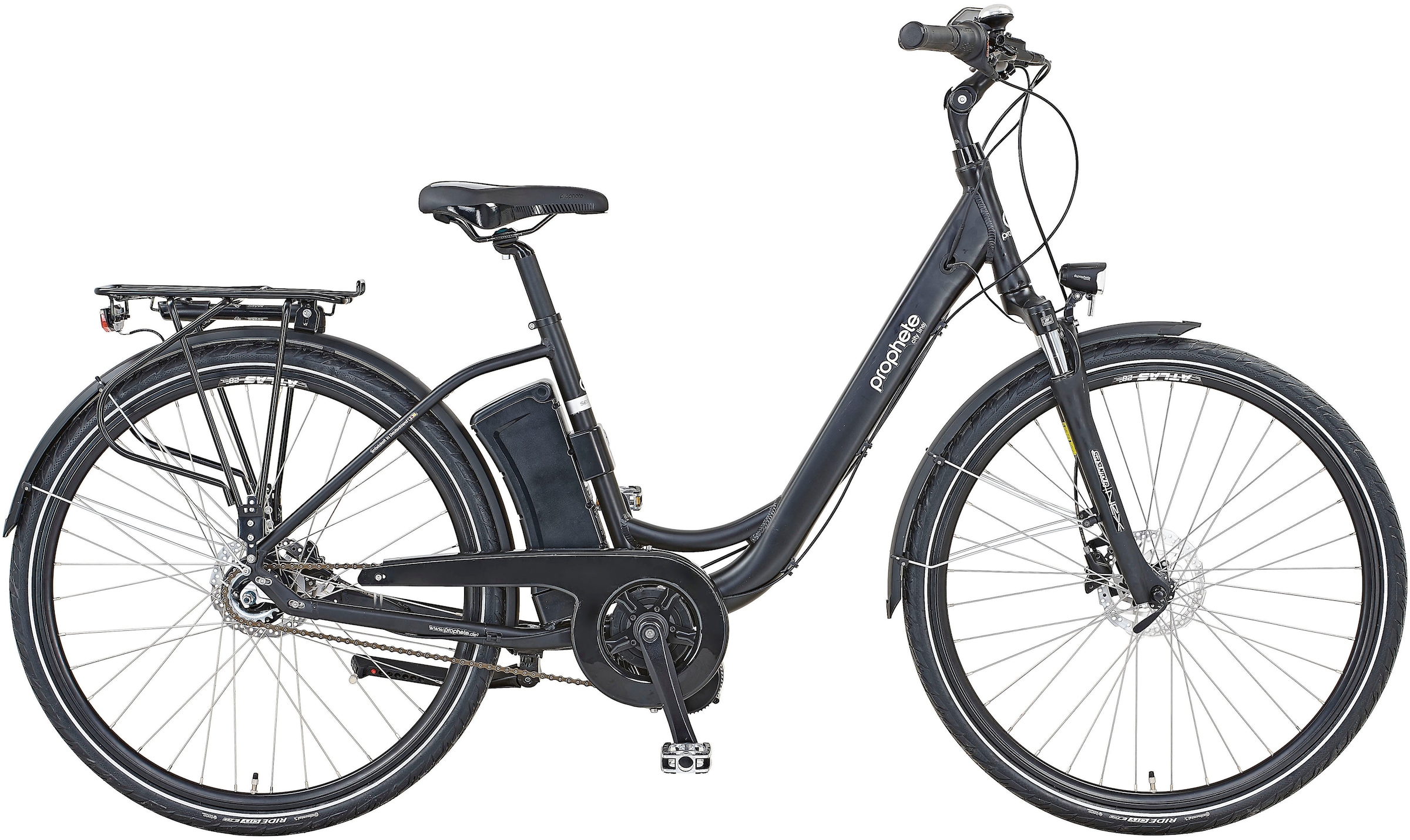 Prophete E-Bike "City", 7 Gang, Shimano, Mittelmotor 250 W, Pedelec, Elektrofahrrad für Damen u. Herren