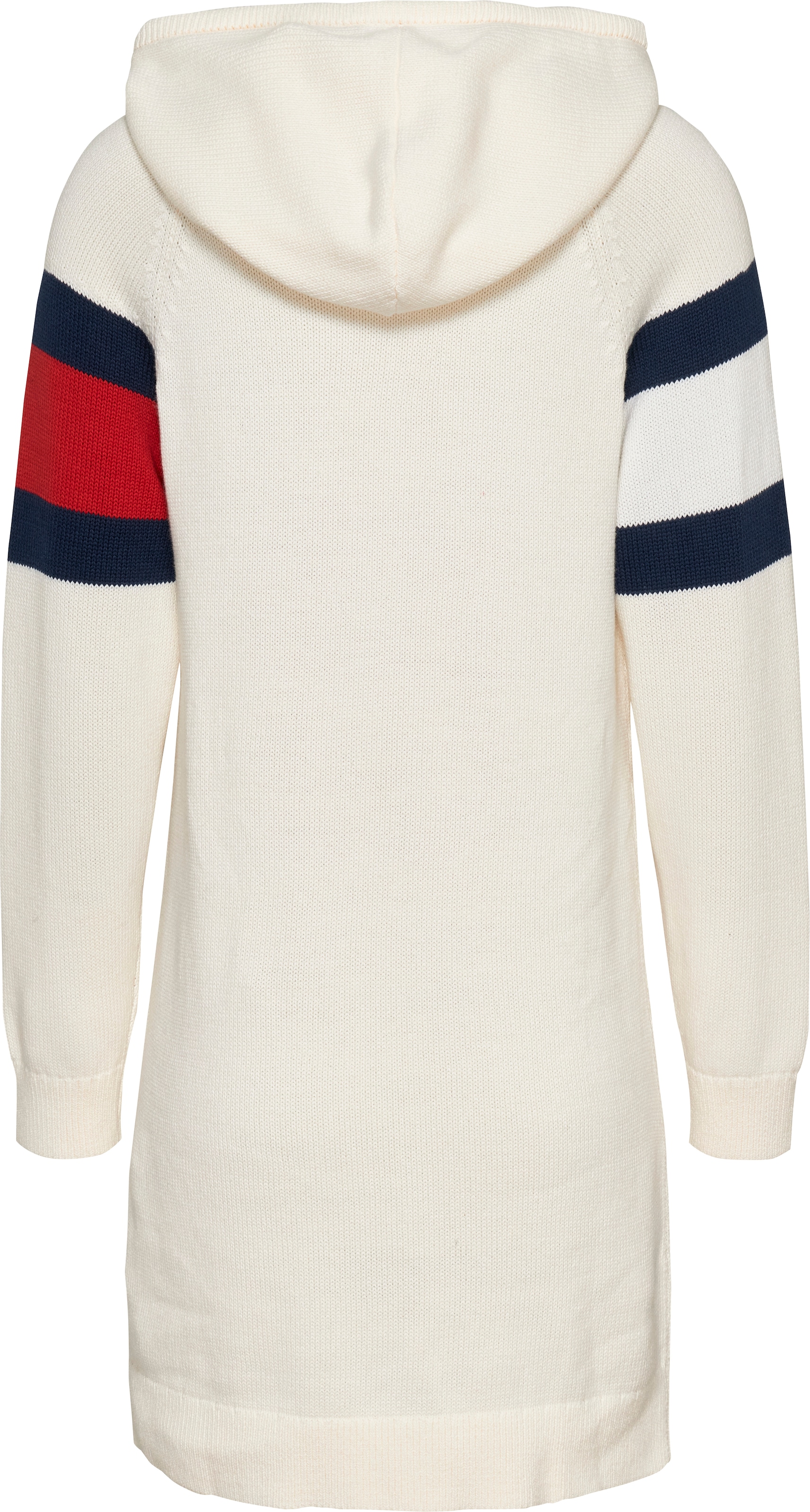 Tommy Jeans Strickkleid »TJW FLAG HOOD SWEATER DRESS EXT«, mit Logo-Flag