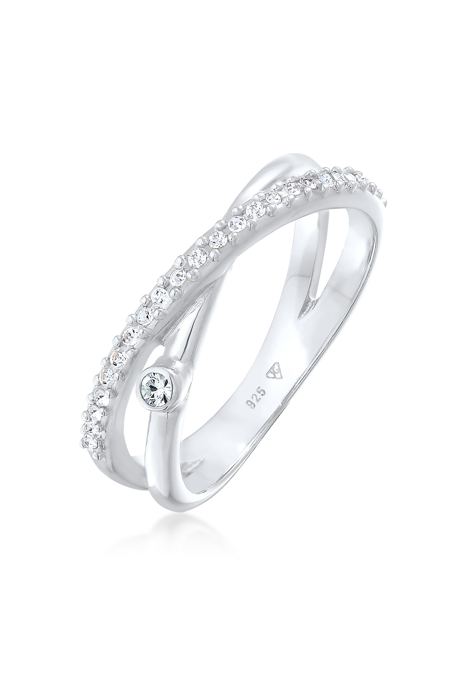 ELLI Wickelring X Glamour Ring Silver Size 58