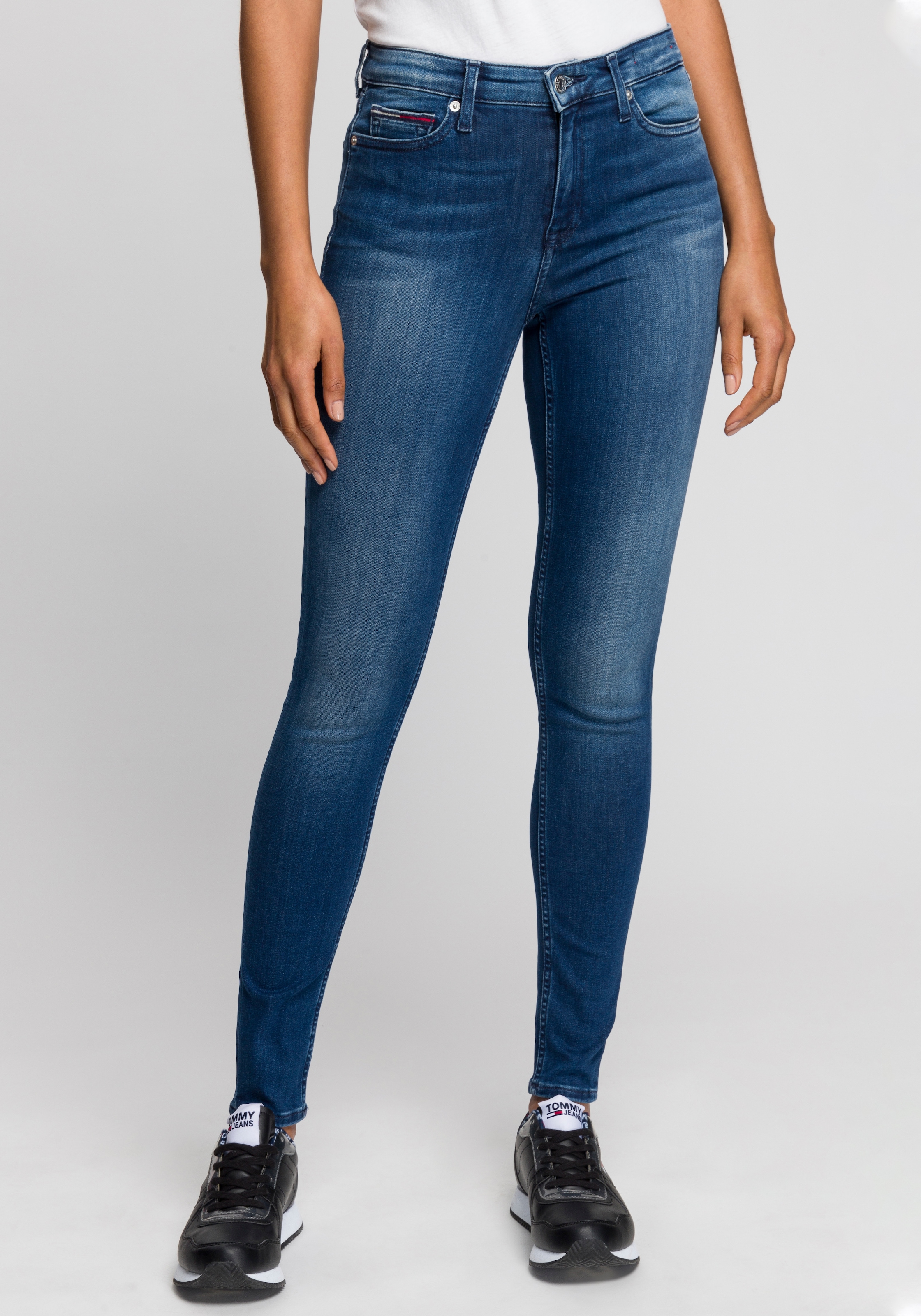 Tommy Jeans Skinny-fit-Jeans "Nora Mid Rise Skinny Fit", mit Tommy Jeans Lo günstig online kaufen