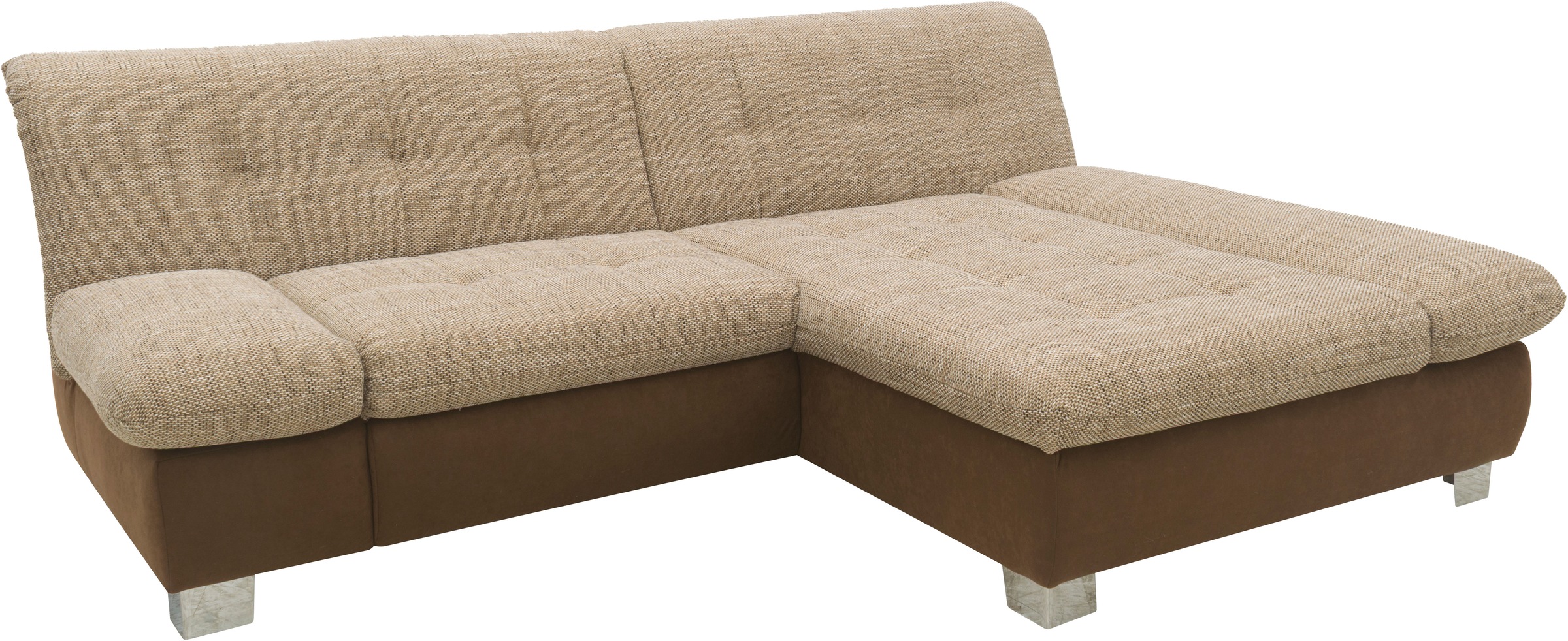 DOMO collection Ecksofa »100031 kompakte Stellmaße, komfortabel und bequem, L-Form«, wahlweise mit Bettfunktion und Armteilverstellung. Breite 234cm