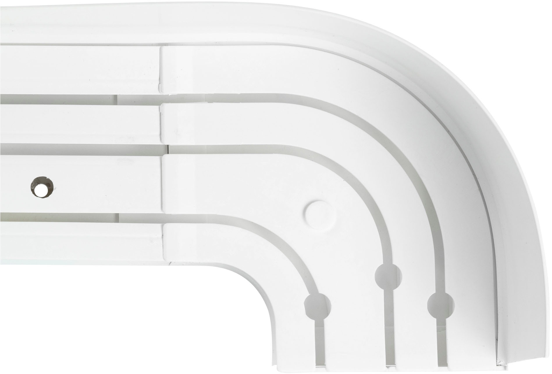 Thumbnail - SN DECO GROUP Vorhangschiene "SH3" 3 läufig-läufig Fixmaß Set 3-läufig, inkl. Rundbögen, Blende 7,5 cm, vorgebohrt, Inne...